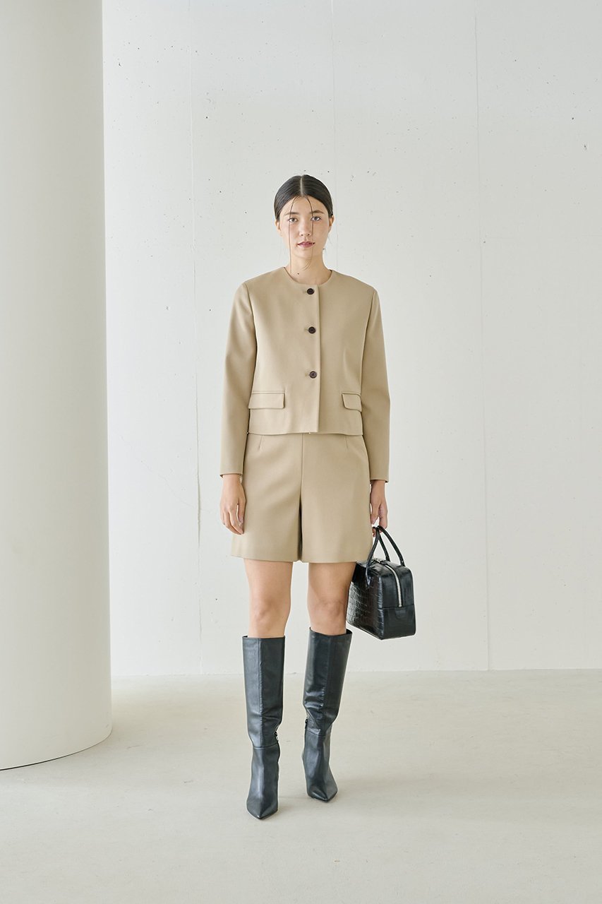 【ジェイドット/j.】のヴァージンウールMIXショートパンツ 人気、トレンドファッション・服の通販 founy(ファニー) 　ファッション　Fashion　レディースファッション　Fashion for Women　パンツ　Pants & Trousers　ショートパンツ・ハーフパンツ　High-Waisted & Relaxed Shorts　エレガント 上品　Elegant　ショート　Short, Short Length　ジャケット　Jacket, Outerwear　ストレッチ　Stretch, Stretchy Fabric　スマート　Smart, Elegant　セットアップ　Set-Up, Coordinated Outfit　ファブリック　Fabric, Textile　ロング　Long, Long-Length　A/W・秋冬　Autumn/Winter　other-7|ID: prp329100004815961 ipo3291000000034980711