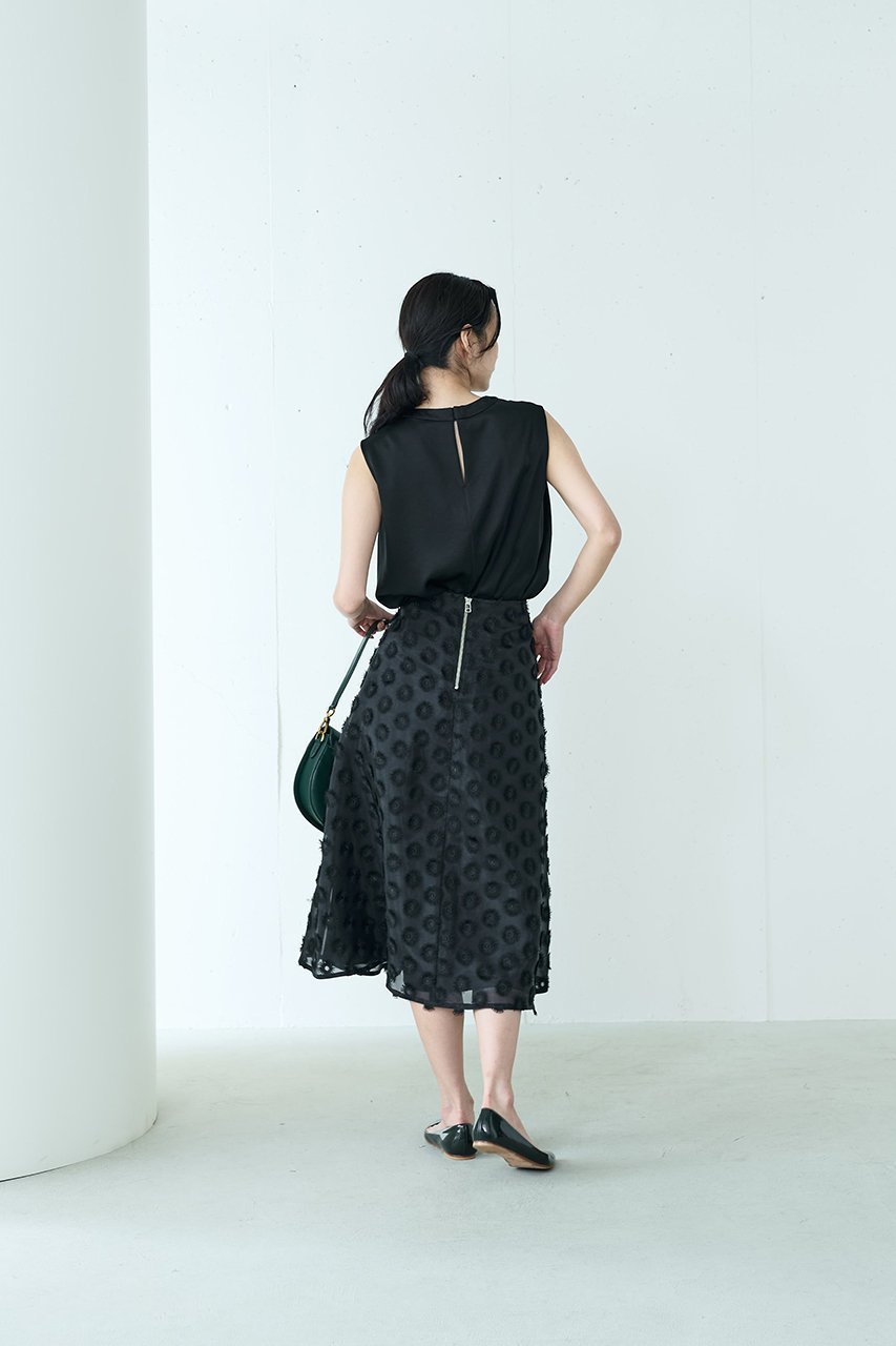 【ジェイドット/j.】のシアージャカードフレアスカート 人気、トレンドファッション・服の通販 founy(ファニー) 　ファッション　Fashion　レディースファッション　Fashion for Women　スカート　Skirts　Aライン・フレアスカート　A-Line & Flared Skirts　ロングスカート　Long Skirts / Maxi & Midi Skirts　エレガント 上品　Elegant　オーガンジー　Organza Fabric　シアー　Sheer, See-Through　シンプル　Simple, Minimal　フラワー　Flower, Floral　ロング　Long, Long-Length　A/W・秋冬　Autumn/Winter　other-8|ID: prp329100004815964 ipo3291000000035773676