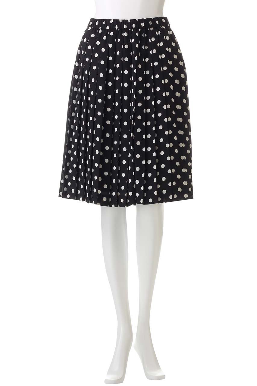 【ジェイドット/j.】の二重織りドットプリーツスカート 人気、トレンドファッション・服の通販 founy(ファニー) 　ファッション　Fashion　レディースファッション　Fashion for Women　スカート　Skirts　プリーツスカート / 上品フェミニンスタイル　Pleated Skirts　ロングスカート　Long Skirts / Maxi & Midi Skirts　おすすめ　Recommended / Our Picks　ドット　Polka Dot, Dot Pattern　パーティ　Party, Party Style　ファブリック　Fabric, Textile　プリーツ　Pleats, Pleated　モノトーン　Monotone, Black and White　ロング　Long, Long-Length　エレガント 上品　Elegant　今季　This Season, Current Season　other-2|ID: prp329100004815965 ipo3291000000034980811