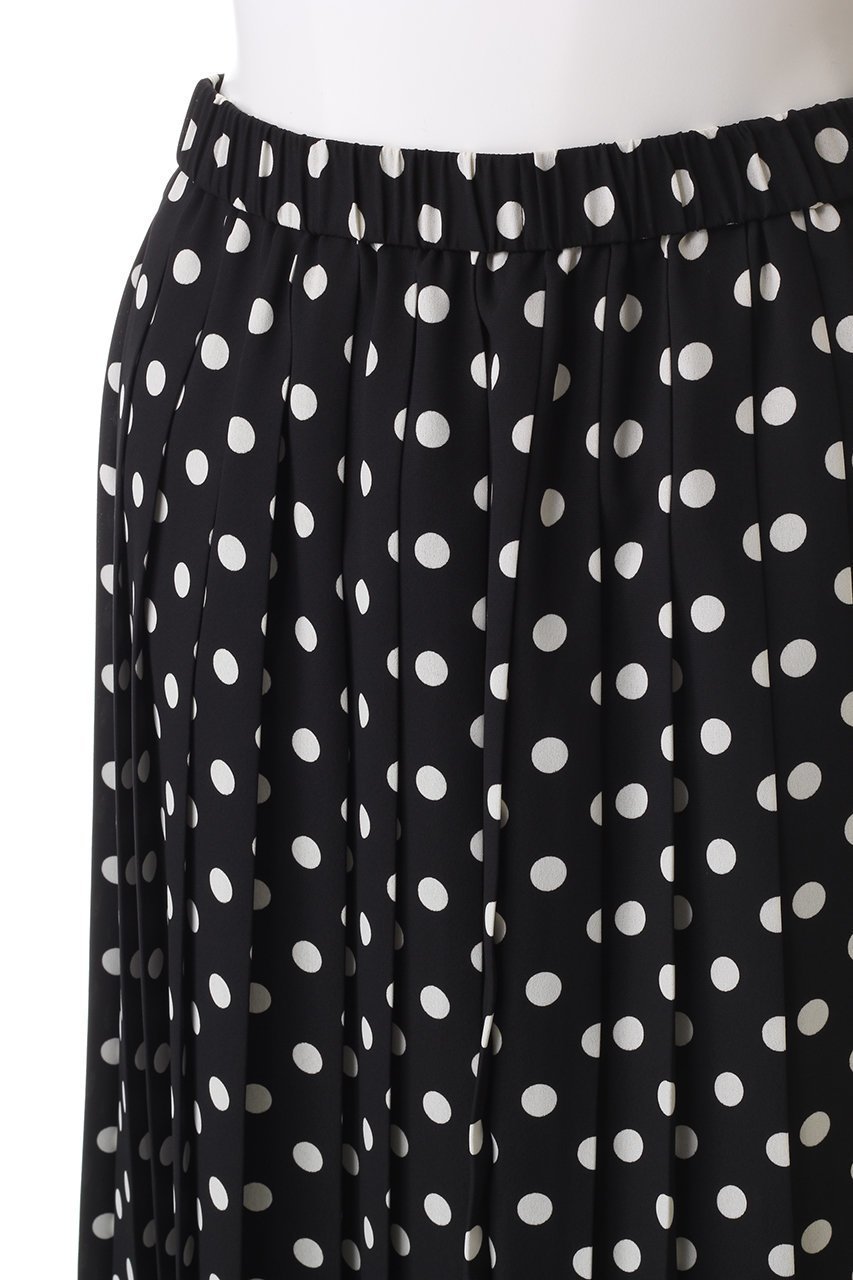 【ジェイドット/j.】の二重織りドットプリーツスカート 人気、トレンドファッション・服の通販 founy(ファニー) 　ファッション　Fashion　レディースファッション　Fashion for Women　スカート　Skirts　プリーツスカート / 上品フェミニンスタイル　Pleated Skirts　ロングスカート　Long Skirts / Maxi & Midi Skirts　おすすめ　Recommended / Our Picks　ドット　Polka Dot, Dot Pattern　パーティ　Party, Party Style　ファブリック　Fabric, Textile　プリーツ　Pleats, Pleated　モノトーン　Monotone, Black and White　ロング　Long, Long-Length　エレガント 上品　Elegant　今季　This Season, Current Season　other-5|ID: prp329100004815965 ipo3291000000035457501