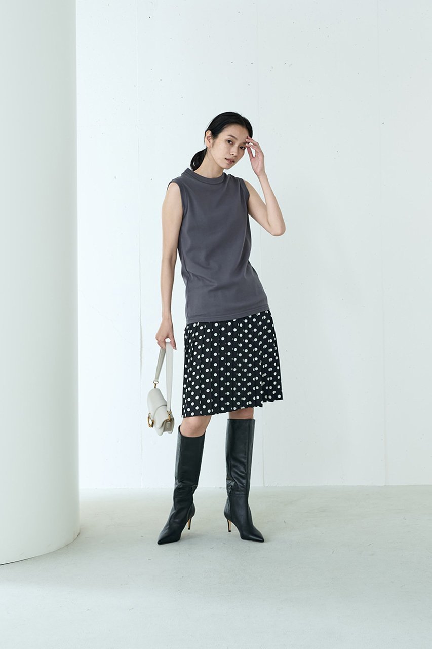 【ジェイドット/j.】の二重織りドットプリーツスカート 人気、トレンドファッション・服の通販 founy(ファニー) 　ファッション　Fashion　レディースファッション　Fashion for Women　スカート　Skirts　プリーツスカート / 上品フェミニンスタイル　Pleated Skirts　ロングスカート　Long Skirts / Maxi & Midi Skirts　おすすめ　Recommended / Our Picks　ドット　Polka Dot, Dot Pattern　パーティ　Party, Party Style　ファブリック　Fabric, Textile　プリーツ　Pleats, Pleated　モノトーン　Monotone, Black and White　ロング　Long, Long-Length　エレガント 上品　Elegant　今季　This Season, Current Season　other-6|ID: prp329100004815965 ipo3291000000035457504