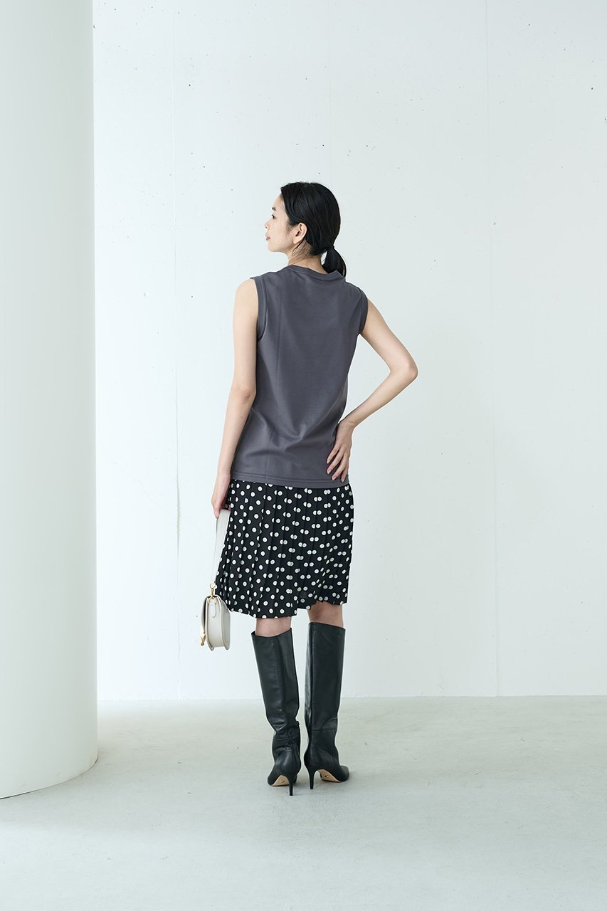 【ジェイドット/j.】の二重織りドットプリーツスカート 人気、トレンドファッション・服の通販 founy(ファニー) 　ファッション　Fashion　レディースファッション　Fashion for Women　スカート　Skirts　プリーツスカート / 上品フェミニンスタイル　Pleated Skirts　ロングスカート　Long Skirts / Maxi & Midi Skirts　おすすめ　Recommended / Our Picks　ドット　Polka Dot, Dot Pattern　パーティ　Party, Party Style　ファブリック　Fabric, Textile　プリーツ　Pleats, Pleated　モノトーン　Monotone, Black and White　ロング　Long, Long-Length　エレガント 上品　Elegant　今季　This Season, Current Season　other-8|ID: prp329100004815965 ipo3291000000035457508