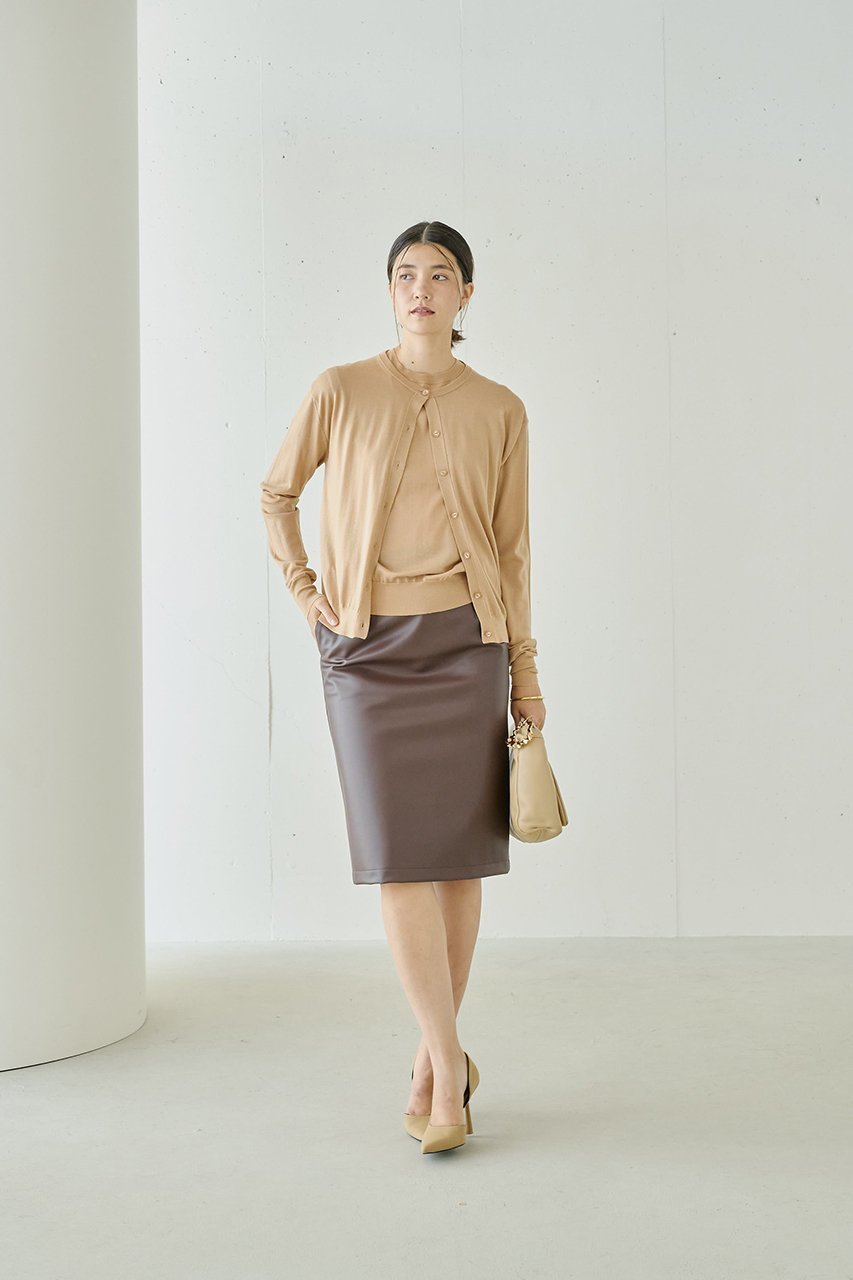 【ジェイドット/j.】のフェイクレザーナロースカート 人気、トレンドファッション・服の通販 founy(ファニー) ファッション Fashion レディースファッション Fashion for Women スカート Skirts なめらか Smooth, Silky Texture フェイクレザー Faux Leather, PU Leather フレア Flare, Flared リアル Real, Realistic エレガント 上品 Elegant other-6|ID: prp329100004815971 ipo3291000000035906287