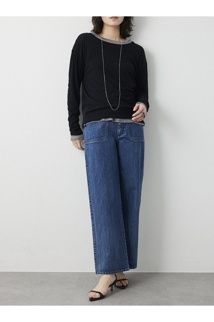 【ウィムガゼット/Whim Gazette】の【THE PAUSE】デニムベイカーパンツ 人気、トレンドファッション・服の通販 founy(ファニー) 　ファッション　Fashion　レディースファッション　Fashion for Women　パンツ　Pants & Trousers　デニムパンツ・ジーンズ・美脚デニム　Denim Jeans & Pants　2026年　2026　おすすめ　Recommended / Our Picks　ジャケット　Jacket, Outerwear　ストレート　Straight, Straight Cut　セットアップ　Set-Up, Coordinated Outfit　デニム　Denim, Jeans Material　パッチ　Patch, Appliqué　フロント　Front, Front Design　ポケット　Pocket, Pocket Detail　夏　Summer　春　Spring　S/S・春夏　SS, Spring/Summer, Warm Season　other-5|ID: prp329100004815974 ipo3291000000034981003