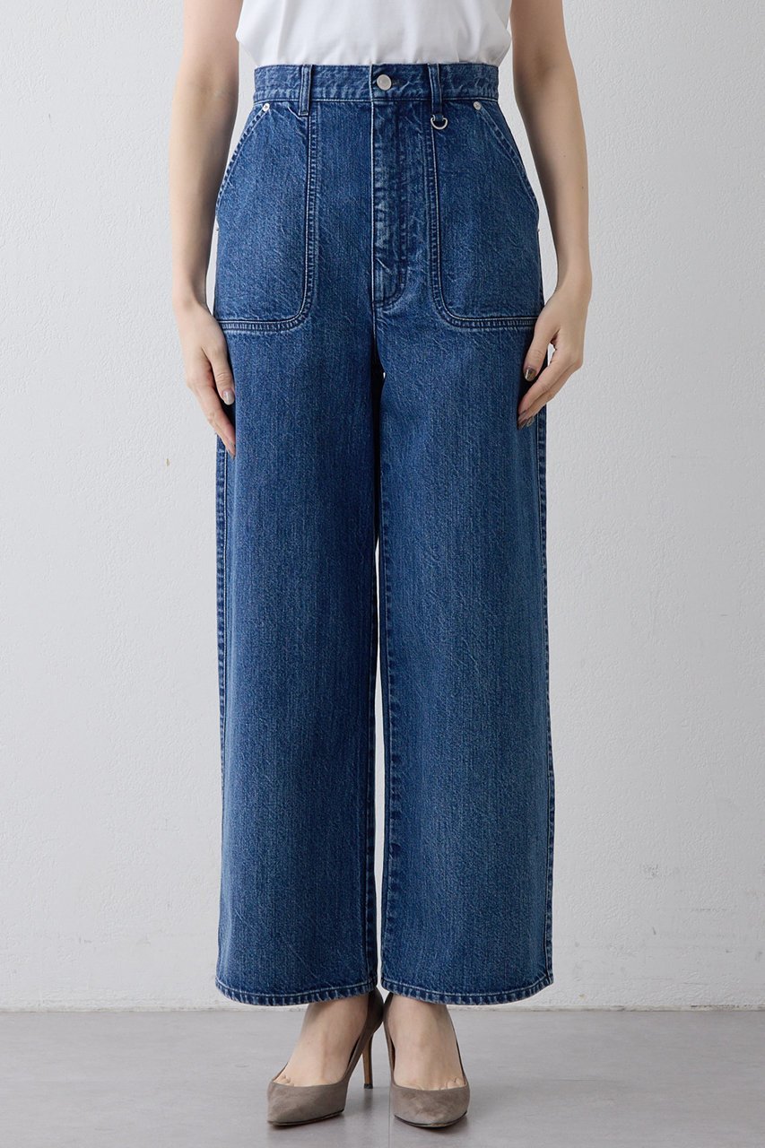 【ウィムガゼット/Whim Gazette】の【THE PAUSE】デニムベイカーパンツ 人気、トレンドファッション・服の通販 founy(ファニー) 　ファッション　Fashion　レディースファッション　Fashion for Women　パンツ　Pants & Trousers　デニムパンツ・ジーンズ・美脚デニム　Denim Jeans & Pants　2026年　2026　おすすめ　Recommended / Our Picks　ジャケット　Jacket, Outerwear　ストレート　Straight, Straight Cut　セットアップ　Set-Up, Coordinated Outfit　デニム　Denim, Jeans Material　パッチ　Patch, Appliqué　フロント　Front, Front Design　ポケット　Pocket, Pocket Detail　夏　Summer　春　Spring　S/S・春夏　SS, Spring/Summer, Warm Season　other-6|ID: prp329100004815974 ipo3291000000034981004