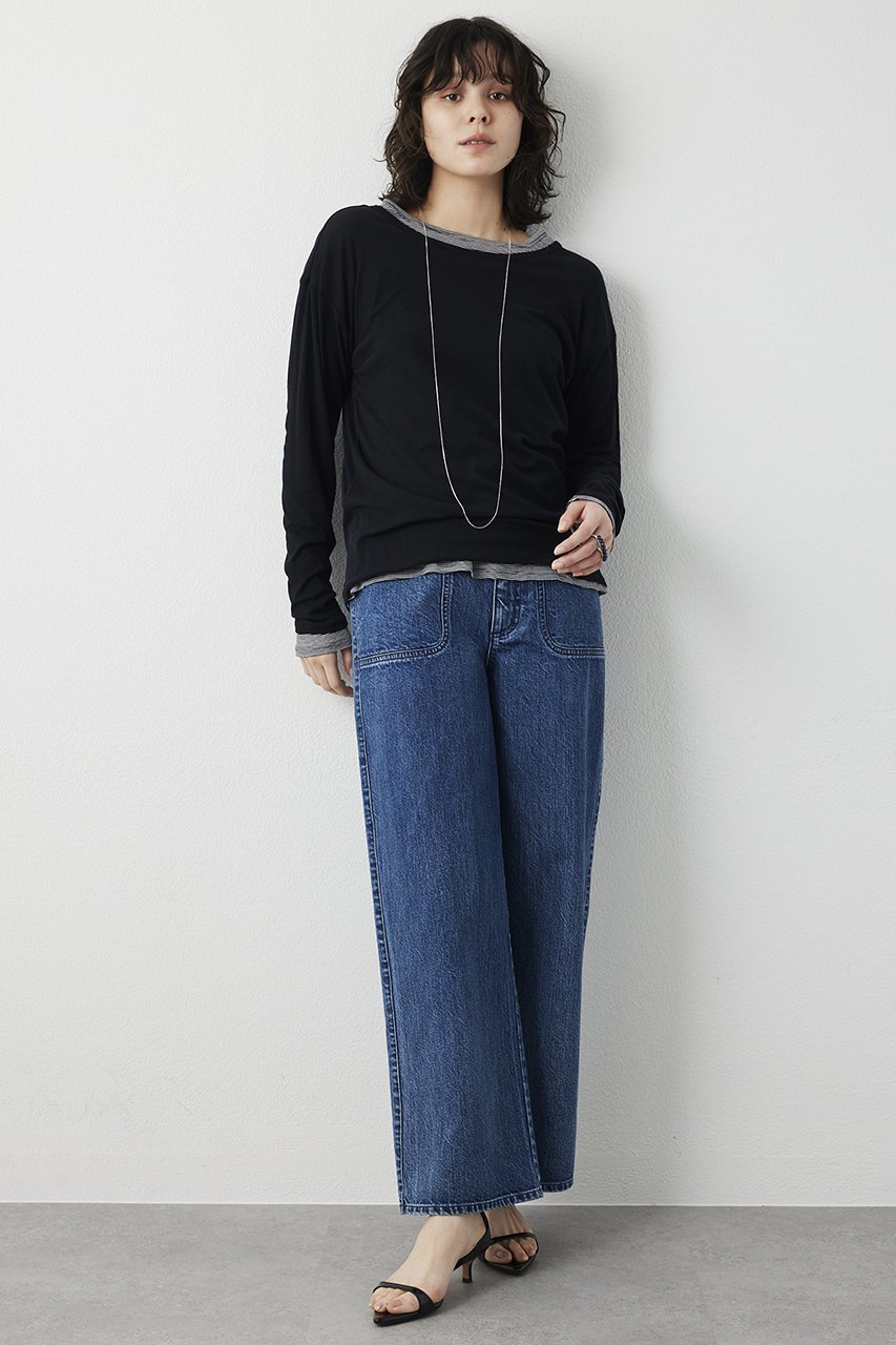 【ウィムガゼット/Whim Gazette】の【THE PAUSE】デニムベイカーパンツ 人気、トレンドファッション・服の通販 founy(ファニー) ファッション Fashion レディースファッション Fashion for Women パンツ Pants & Trousers デニムパンツ・ジーンズ・美脚デニム Denim Jeans & Pants おすすめ Recommended / Our Picks ジャケット Jacket, Outerwear ストレート Straight, Straight Cut セットアップ Set-Up, Coordinated Outfit デニム Denim, Jeans Material パッチ Patch, Appliqué フロント Front, Front Design ポケット Pocket, Pocket Detail other-5|ID: prp329100004815974 ipo3291000000036138873