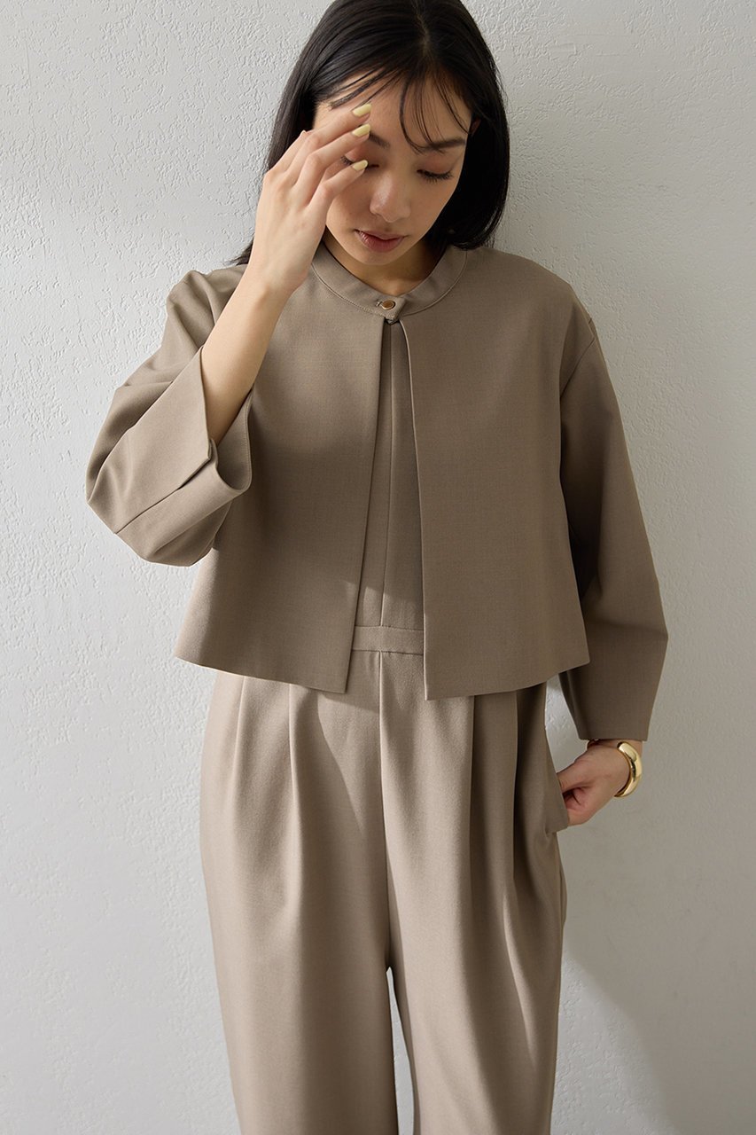 【ウィムガゼット/Whim Gazette】の【THE PAUSE】ジャケットセットオールインワン インテリア・キッズ・メンズ・レディースファッション・服の通販 founy(ファニー) 　ファッション　Fashion　レディースファッション　Fashion for Women　アウター　Coat / Outerwear Collection　レディースジャケット・軽アウター　Jackets　パンツ　Pants & Trousers　2026年　2026　オケージョン　Occasion Wear　コンビネゾン　Jumpsuit, All-in-One　ショート　Short, Short Length　ジャケット　Jacket, Outerwear　スタイリッシュ　Stylish, Fashionable　セットアップ　Set-Up, Coordinated Outfit　パーティ　Party, Party Style　夏　Summer　春　Spring　S/S・春夏　SS, Spring/Summer, Warm Season　モカ|ID: prp329100004815976 ipo3291000000034981019