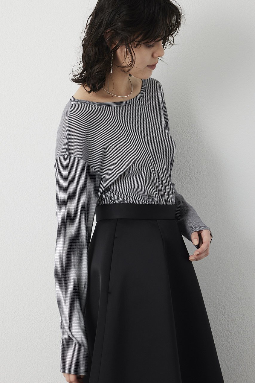 【ウィムガゼット/Whim Gazette】の【THE PAUSE】シアーフライスロンTEE 人気、トレンドファッション・服の通販 founy(ファニー) 　ファッション　Fashion　レディースファッション　Fashion for Women　トップス・カットソー　Cut & Sew Tops　シャツ・ブラウス・オフィスカジュアル　Elegant Blouses & Button-Ups　ロングTシャツ・Tシャツ　Longline T-Shirts & Tees　カットソー・ベーシックTシャツ　Cut-and-Sewn Tops / Stretch Tees & Basics　2026年　2026　おすすめ　Recommended / Our Picks　シアー　Sheer, See-Through　シンプル　Simple, Minimal　スタンダード　Standard, Basic　スリーブ　Sleeve, Long Sleeve / Short Sleeve　ボーダー　Border, Stripe　ロング　Long, Long-Length　エレガント 上品　Elegant　夏　Summer　春　Spring　S/S・春夏　SS, Spring/Summer, Warm Season　other-4|ID: prp329100004815980 ipo3291000000034981061