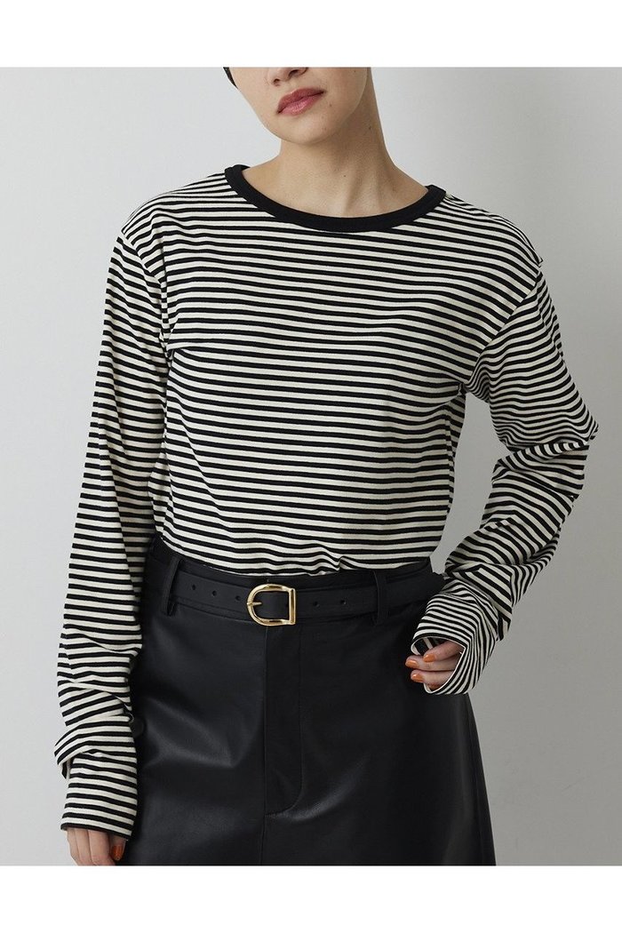 【ウィムガゼット/Whim Gazette】の【THE PAUSE】ボーダーロンTEE インテリア・キッズ・メンズ・レディースファッション・服の通販 founy(ファニー) https://founy.com/ ファッション Fashion レディースファッション Fashion for Women トップス・カットソー Cut & Sew Tops シャツ・ブラウス・オフィスカジュアル Elegant Blouses & Button-Ups ロングTシャツ・Tシャツ Longline T-Shirts & Tees カットソー・ベーシックTシャツ Cut-and-Sewn Tops / Stretch Tees & Basics 2026年 2026 インナー Innerwear コンパクト Compact, Small Size ストレッチ Stretch, Stretchy Fabric スリーブ Sleeve, Long Sleeve / Short Sleeve ボーダー Border, Stripe ロング Long, Long-Length 夏 Summer 春 Spring S/S・春夏 SS, Spring/Summer, Warm Season |ID: prp329100004815981 ipo3291000000034981064