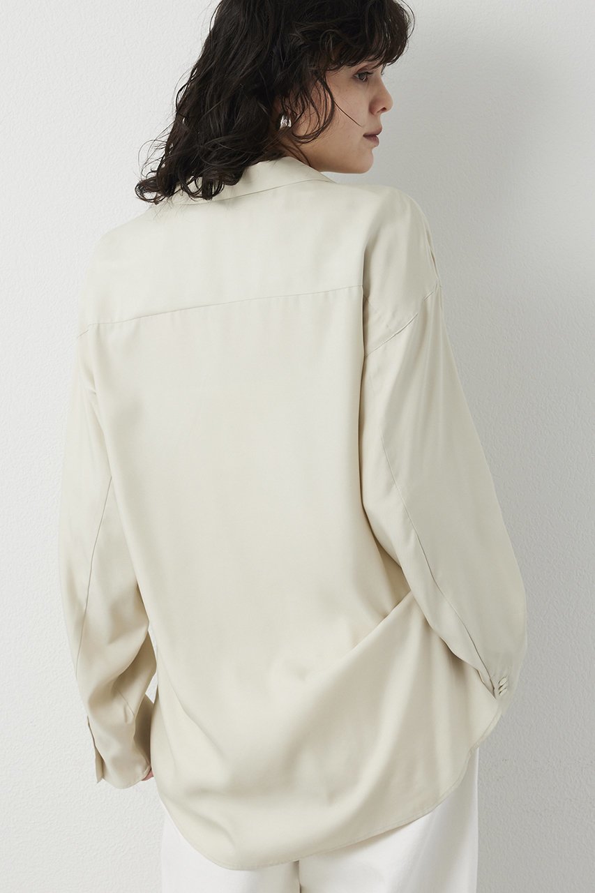 【ウィムガゼット/Whim Gazette】の【THE PAUSE】フィブリルリラックスシャツ 人気、トレンドファッション・服の通販 founy(ファニー) 　ファッション　Fashion　レディースファッション　Fashion for Women　トップス・カットソー　Cut & Sew Tops　シャツ・ブラウス・オフィスカジュアル　Elegant Blouses & Button-Ups　2026年　2026　とろみ　Fluid, Flowy Fabric　カフス　Cuff Design　キュプラ　Cupro, Eco Fabric　シンプル　Simple, Minimal　スリーブ　Sleeve, Long Sleeve / Short Sleeve　リラックス　Relax, Relaxed Fit　ロング　Long, Long-Length　ヴィンテージ　Vintage Style　エレガント 上品　Elegant　夏　Summer　春　Spring　S/S・春夏　SS, Spring/Summer, Warm Season　other-3|ID: prp329100004815986 ipo3291000000034981115