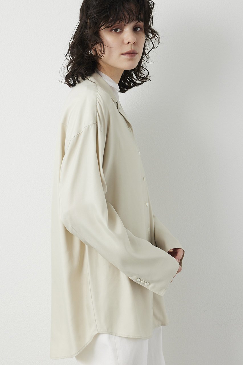 【ウィムガゼット/Whim Gazette】の【THE PAUSE】フィブリルリラックスシャツ 人気、トレンドファッション・服の通販 founy(ファニー) 　ファッション　Fashion　レディースファッション　Fashion for Women　トップス・カットソー　Cut & Sew Tops　シャツ・ブラウス・オフィスカジュアル　Elegant Blouses & Button-Ups　2026年　2026　とろみ　Fluid, Flowy Fabric　カフス　Cuff Design　キュプラ　Cupro, Eco Fabric　シンプル　Simple, Minimal　スリーブ　Sleeve, Long Sleeve / Short Sleeve　リラックス　Relax, Relaxed Fit　ロング　Long, Long-Length　ヴィンテージ　Vintage Style　エレガント 上品　Elegant　夏　Summer　春　Spring　S/S・春夏　SS, Spring/Summer, Warm Season　other-4|ID: prp329100004815986 ipo3291000000034981116