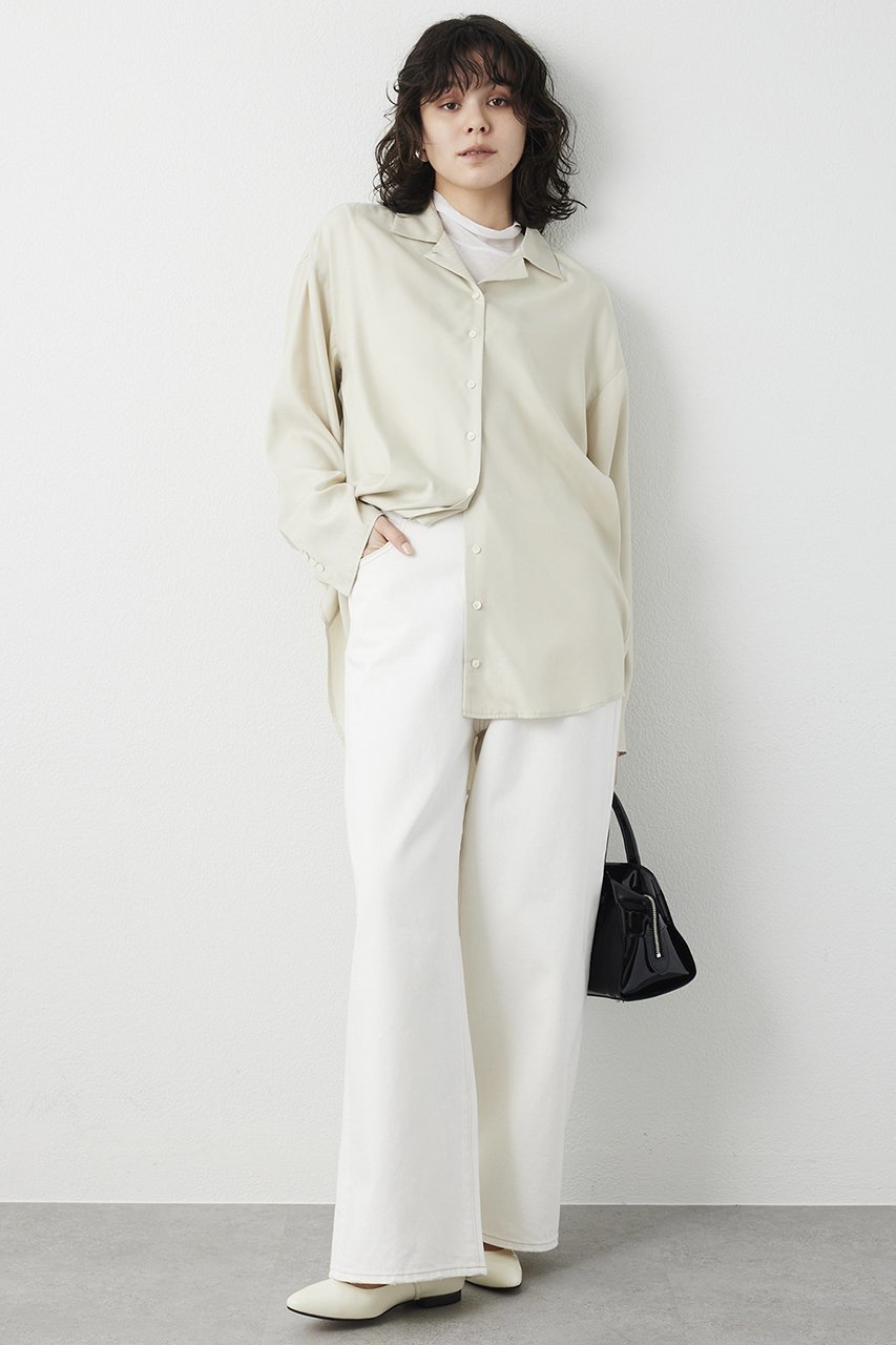 【ウィムガゼット/Whim Gazette】の【THE PAUSE】フィブリルリラックスシャツ 人気、トレンドファッション・服の通販 founy(ファニー) 　ファッション　Fashion　レディースファッション　Fashion for Women　トップス・カットソー　Cut & Sew Tops　シャツ・ブラウス・オフィスカジュアル　Elegant Blouses & Button-Ups　2026年　2026　とろみ　Fluid, Flowy Fabric　カフス　Cuff Design　キュプラ　Cupro, Eco Fabric　シンプル　Simple, Minimal　スリーブ　Sleeve, Long Sleeve / Short Sleeve　リラックス　Relax, Relaxed Fit　ロング　Long, Long-Length　ヴィンテージ　Vintage Style　エレガント 上品　Elegant　夏　Summer　春　Spring　S/S・春夏　SS, Spring/Summer, Warm Season　other-5|ID: prp329100004815986 ipo3291000000034981117