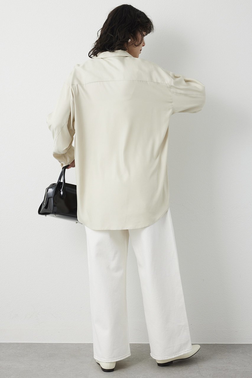 【ウィムガゼット/Whim Gazette】の【THE PAUSE】フィブリルリラックスシャツ 人気、トレンドファッション・服の通販 founy(ファニー) 　ファッション　Fashion　レディースファッション　Fashion for Women　トップス・カットソー　Cut & Sew Tops　シャツ・ブラウス・オフィスカジュアル　Elegant Blouses & Button-Ups　2026年　2026　とろみ　Fluid, Flowy Fabric　カフス　Cuff Design　キュプラ　Cupro, Eco Fabric　シンプル　Simple, Minimal　スリーブ　Sleeve, Long Sleeve / Short Sleeve　リラックス　Relax, Relaxed Fit　ロング　Long, Long-Length　ヴィンテージ　Vintage Style　エレガント 上品　Elegant　夏　Summer　春　Spring　S/S・春夏　SS, Spring/Summer, Warm Season　other-6|ID: prp329100004815986 ipo3291000000034981118