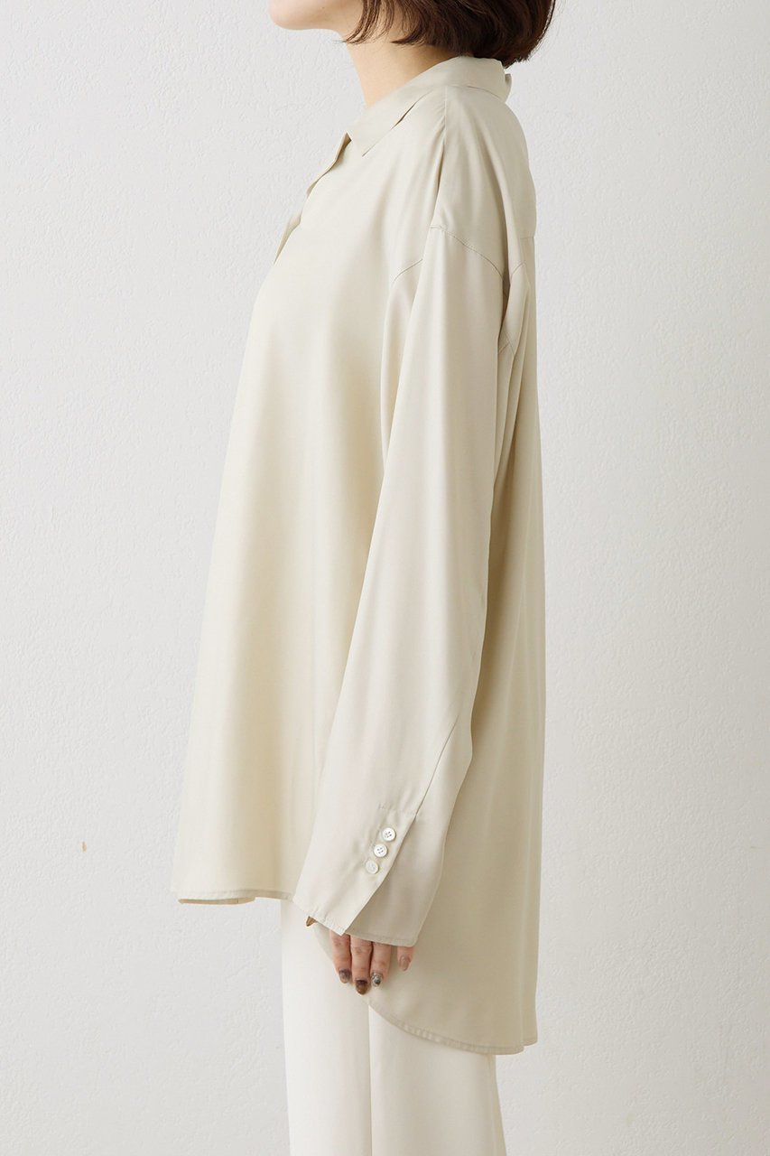 【ウィムガゼット/Whim Gazette】の【THE PAUSE】フィブリルリラックスシャツ 人気、トレンドファッション・服の通販 founy(ファニー) 　ファッション　Fashion　レディースファッション　Fashion for Women　トップス・カットソー　Cut & Sew Tops　シャツ・ブラウス・オフィスカジュアル　Elegant Blouses & Button-Ups　2026年　2026　とろみ　Fluid, Flowy Fabric　カフス　Cuff Design　キュプラ　Cupro, Eco Fabric　シンプル　Simple, Minimal　スリーブ　Sleeve, Long Sleeve / Short Sleeve　リラックス　Relax, Relaxed Fit　ロング　Long, Long-Length　ヴィンテージ　Vintage Style　エレガント 上品　Elegant　夏　Summer　春　Spring　S/S・春夏　SS, Spring/Summer, Warm Season　other-8|ID: prp329100004815986 ipo3291000000034981120