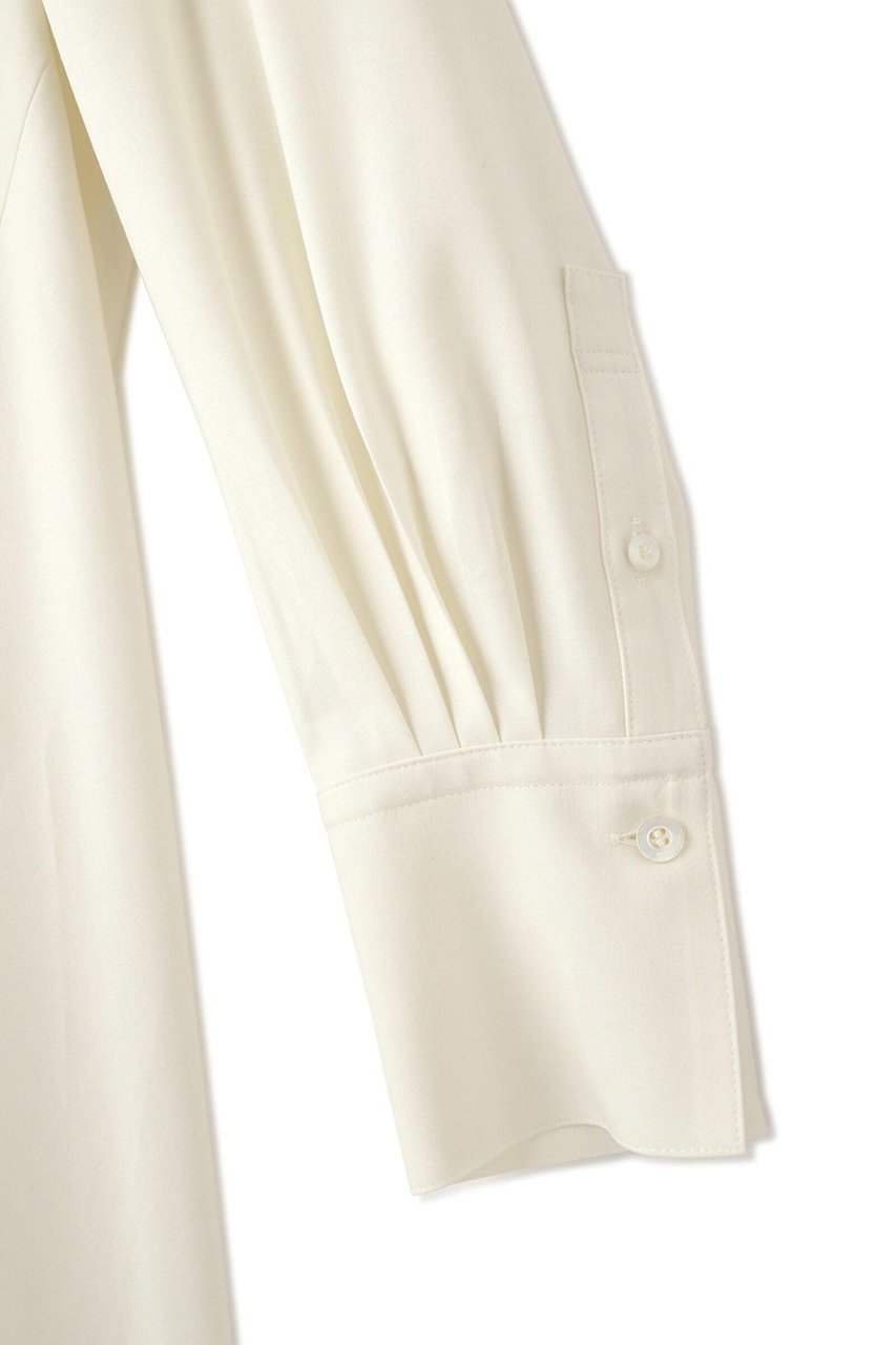 【ル フィル/LE PHIL】の《LE PHIL》ドライウールブラウス 人気、トレンドファッション・服の通販 founy(ファニー) 　ファッション　Fashion　レディースファッション　Fashion for Women　トップス・カットソー　Cut & Sew Tops　シャツ・ブラウス・オフィスカジュアル　Elegant Blouses & Button-Ups　ギャザー　Gathered, Ruffled　スリット　Slit, Slit Detail　スリーブ　Sleeve, Long Sleeve / Short Sleeve　ドレス　Dress, One-Piece　ビッグ　Big, Oversized　フレア　Flare, Flared　ロング　Long, Long-Length　再入荷　Restock / Back in Stock　other-7|ID: prp329100004815991 ipo3291000000034981175