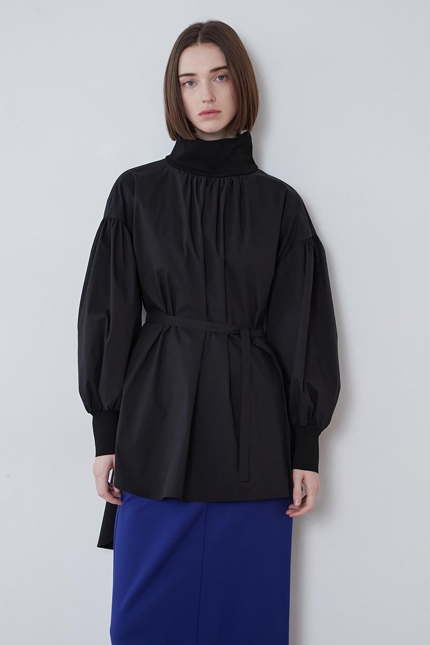 【ル フィル/LE PHIL】の《LE PHIL》ストレッチブロードブラウス 人気、トレンドファッション・服の通販 founy(ファニー) 　ファッション　Fashion　レディースファッション　Fashion for Women　トップス・カットソー　Cut & Sew Tops　シャツ・ブラウス・オフィスカジュアル　Elegant Blouses & Button-Ups　クラシック　Classic, Timeless Style　スタンダード　Standard, Basic　スタンド　Stand Collar, Upright Stand　ストレッチ　Stretch, Stretchy Fabric　スリーブ　Sleeve, Long Sleeve / Short Sleeve　フォルム　Silhouette, Form　フロント　Front, Front Design　ロング　Long, Long-Length　エレガント 上品　Elegant　再入荷　Restock / Back in Stock　 other-1|ID: prp329100004815992 ipo3291000000034981177