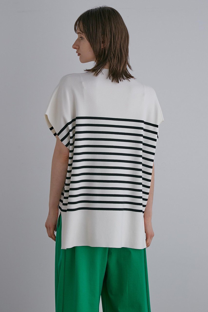 【ル フィル/LE PHIL】の《LE PHIL》ノースリーブニット 人気、トレンドファッション・服の通販 founy(ファニー) 　ファッション　Fashion　レディースファッション　Fashion for Women　トップス・カットソー　Cut & Sew Tops　ニット　Knit Tops & Sweaters　キャミソール&ノースリーブ　Camisoles & Sleeveless Tops　カジュアルプルオーバー・ニットトップス　Pullovers & Knit Tops / Casual Pullovers　シンプル　Simple, Minimal　スタンダード　Standard, Basic　ノースリーブ　Sleeveless, No-Sleeve　ボーダー　Border, Stripe　再入荷　Restock / Back in Stock　other-5|ID: prp329100004815993 ipo3291000000034981191