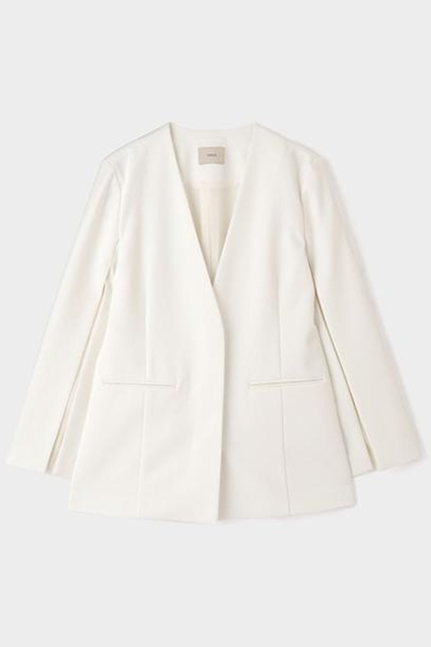 【ル フィル/LE PHIL】の2WAYツイルスリットジャケット インテリア・キッズ・メンズ・レディースファッション・服の通販 founy(ファニー) 　ファッション　Fashion　レディースファッション　Fashion for Women　アウター　Coat / Outerwear Collection　レディースジャケット・軽アウター　Jackets　おすすめ　Recommended / Our Picks　ジャケット　Jacket, Outerwear　ストレッチ　Stretch, Stretchy Fabric　スリット　Slit, Slit Detail　スリーブ　Sleeve, Long Sleeve / Short Sleeve　セットアップ　Set-Up, Coordinated Outfit　トレンド　Trend, Trending Now　フロント　Front, Front Design　再入荷　Restock / Back in Stock　定番　Standard, Basic Item　ホワイト|ID: prp329100004815997 ipo3291000000034981222
