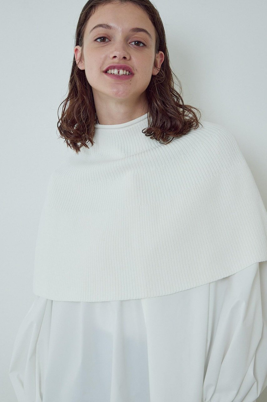 【ル フィル/LE PHIL】のソフトヴィスニットケープ インテリア・キッズ・メンズ・レディースファッション・服の通販 founy(ファニー) 　ファッション　Fashion　レディースファッション　Fashion for Women　トップス・カットソー　Cut & Sew Tops　ニット　Knit Tops & Sweaters　カジュアルプルオーバー・ニットトップス　Pullovers & Knit Tops / Casual Pullovers　シンプル　Simple, Minimal　スタンダード　Standard, Basic　バランス　Balance, Style Balance　再入荷　Restock / Back in Stock　ホワイト|ID: prp329100004816001 ipo3291000000034981284