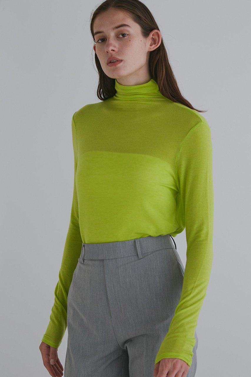 【ル フィル/LE PHIL】の《LE PHIL》シアージャージー インテリア・キッズ・メンズ・レディースファッション・服の通販 founy(ファニー) 　ファッション　Fashion　レディースファッション　Fashion for Women　トップス・カットソー　Cut & Sew Tops　シャツ・ブラウス・オフィスカジュアル　Elegant Blouses & Button-Ups　ロングTシャツ・Tシャツ　Longline T-Shirts & Tees　カットソー・ベーシックTシャツ　Cut-and-Sewn Tops / Stretch Tees & Basics　なめらか　Smooth, Silky Texture　インナー　Innerwear　シアー　Sheer, See-Through　シンプル　Simple, Minimal　スタンダード　Standard, Basic　スリーブ　Sleeve, Long Sleeve / Short Sleeve　ロング　Long, Long-Length　再入荷　Restock / Back in Stock　秋　Autumn　イエロー|ID: prp329100004816002 ipo3291000000034981303