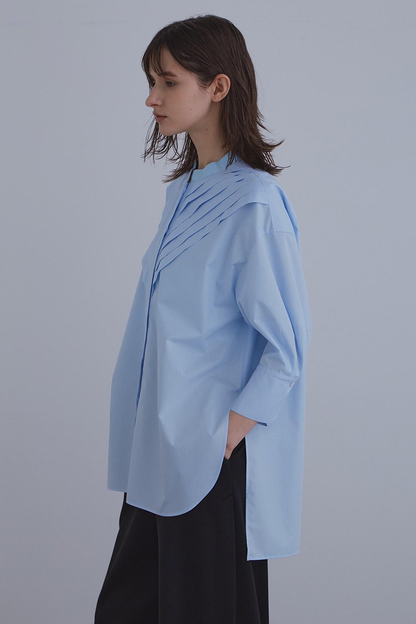 【ル フィル/LE PHIL】の《LE PHIL》TCブロードブラウス(6分袖) 人気、トレンドファッション・服の通販 founy(ファニー) 　ファッション　Fashion　レディースファッション　Fashion for Women　トップス・カットソー　Cut & Sew Tops　シャツ・ブラウス・オフィスカジュアル　Elegant Blouses & Button-Ups　ウォッシャブル　Machine Washable　グログラン　Grosgrain, Grosgrain Ribbon　ショート　Short, Short Length　スタンダード　Standard, Basic　スタンド　Stand Collar, Upright Stand　スリーブ　Sleeve, Long Sleeve / Short Sleeve　タイプライター　Typewriter Fabric, Crisp Cotton　トライアングル　Triangle, Triangular Shape　ブロード　Broadcloth, Fine Cotton　モダン　Modern, Contemporary　再入荷　Restock / Back in Stock　軽量　Lightweight, Ultra Light　other-5|ID: prp329100004816006 ipo3291000000034981344