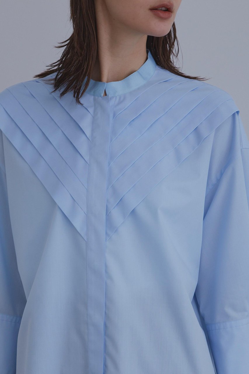 【ル フィル/LE PHIL】の《LE PHIL》TCブロードブラウス(6分袖) 人気、トレンドファッション・服の通販 founy(ファニー) 　ファッション　Fashion　レディースファッション　Fashion for Women　トップス・カットソー　Cut & Sew Tops　シャツ・ブラウス・オフィスカジュアル　Elegant Blouses & Button-Ups　ウォッシャブル　Machine Washable　グログラン　Grosgrain, Grosgrain Ribbon　ショート　Short, Short Length　スタンダード　Standard, Basic　スタンド　Stand Collar, Upright Stand　スリーブ　Sleeve, Long Sleeve / Short Sleeve　タイプライター　Typewriter Fabric, Crisp Cotton　トライアングル　Triangle, Triangular Shape　ブロード　Broadcloth, Fine Cotton　モダン　Modern, Contemporary　再入荷　Restock / Back in Stock　軽量　Lightweight, Ultra Light　other-7|ID: prp329100004816006 ipo3291000000034981346