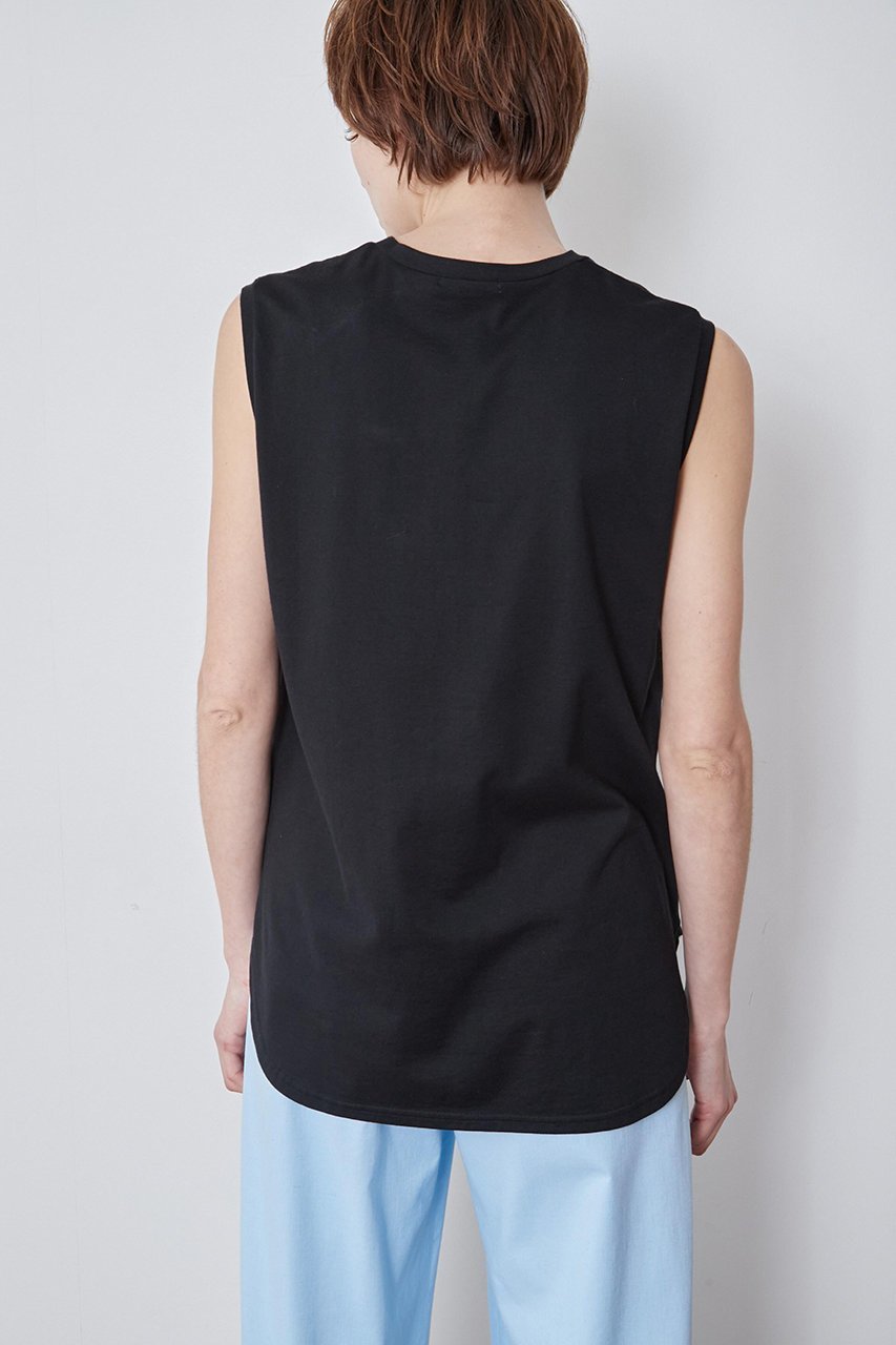 【ル フィル/LE PHIL】のコットンノースリーブカットソー 人気、トレンドファッション・服の通販 founy(ファニー) 　ファッション　Fashion　レディースファッション　Fashion for Women　トップス・カットソー　Cut & Sew Tops　キャミソール&ノースリーブ　Camisoles & Sleeveless Tops　シャツ・ブラウス・オフィスカジュアル　Elegant Blouses & Button-Ups　ロングTシャツ・Tシャツ　Longline T-Shirts & Tees　カットソー・ベーシックTシャツ　Cut-and-Sewn Tops / Stretch Tees & Basics　インナー　Innerwear　キャミソール　Camisole, Spaghetti Strap Top　シンプル　Simple, Minimal　ジャケット　Jacket, Outerwear　タンク　Tank Top, Sleeveless Top　ベーシック　Basic, Essential　再入荷　Restock / Back in Stock　other-5|ID: prp329100004816007 ipo3291000000034981354