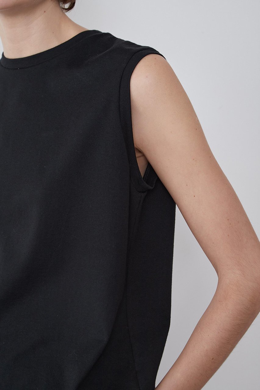 【ル フィル/LE PHIL】のコットンノースリーブカットソー 人気、トレンドファッション・服の通販 founy(ファニー) 　ファッション　Fashion　レディースファッション　Fashion for Women　トップス・カットソー　Cut & Sew Tops　キャミソール&ノースリーブ　Camisoles & Sleeveless Tops　シャツ・ブラウス・オフィスカジュアル　Elegant Blouses & Button-Ups　ロングTシャツ・Tシャツ　Longline T-Shirts & Tees　カットソー・ベーシックTシャツ　Cut-and-Sewn Tops / Stretch Tees & Basics　インナー　Innerwear　キャミソール　Camisole, Spaghetti Strap Top　シンプル　Simple, Minimal　ジャケット　Jacket, Outerwear　タンク　Tank Top, Sleeveless Top　ベーシック　Basic, Essential　再入荷　Restock / Back in Stock　other-7|ID: prp329100004816007 ipo3291000000034981356