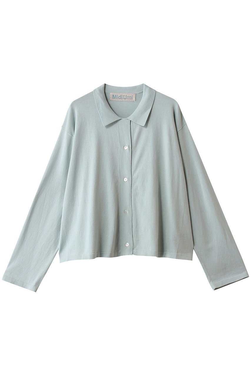 【ミディウミ/MidiUmi】のknit shirt CD カーディガン インテリア・キッズ・メンズ・レディースファッション・服の通販 founy(ファニー) 　ファッション　Fashion　レディースファッション　Fashion for Women　トップス・カットソー　Cut & Sew Tops　ニット　Knit Tops & Sweaters　カーディガン・羽織り　Layered Style Cardigans　シャツ・ブラウス・オフィスカジュアル　Elegant Blouses & Button-Ups　ロングTシャツ・Tシャツ　Longline T-Shirts & Tees　カーディガン　Cardigan, Knitwear　シルク　Silk, 100% Silk　シルケット　Silket, Silky Cotton　エレガント 上品　Elegant　green|ID: prp329100004816908 ipo3291000000036865667