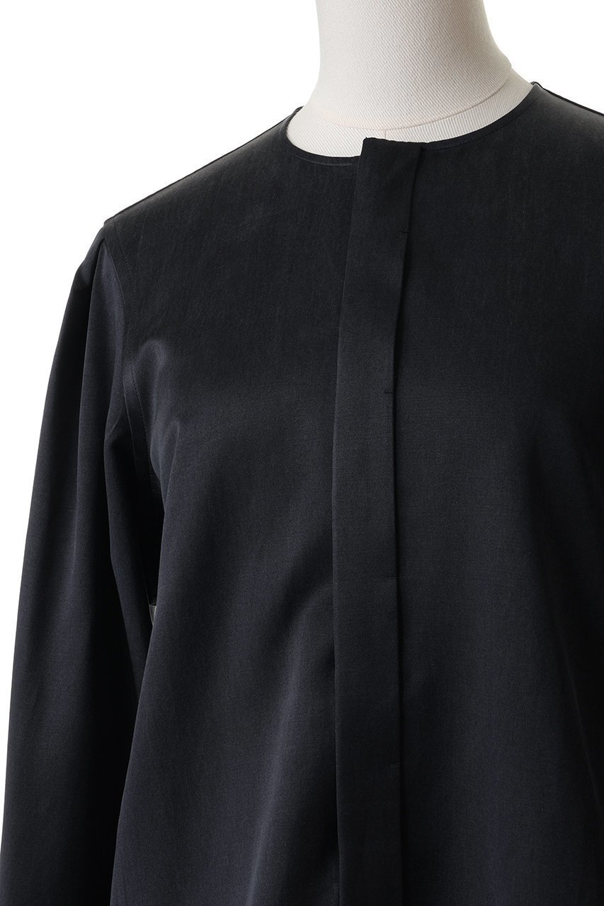 【ブラミンク/BLAMINK】のクルーネックロングスリーブブラウス 人気、トレンドファッション・服の通販 founy(ファニー) 　ファッション　Fashion　レディースファッション　Fashion for Women　トップス・カットソー　Cut & Sew Tops　シャツ・ブラウス・オフィスカジュアル　Elegant Blouses & Button-Ups　2026年　2026　サテン　Satin, Glossy Fabric　シルク　Silk, 100% Silk　シンプル　Simple, Minimal　スリーブ　Sleeve, Long Sleeve / Short Sleeve　ボトム　Bottoms, Lower Wear　ロング　Long, Long-Length　エレガント 上品　Elegant　夏　Summer　春　Spring　S/S・春夏　SS, Spring/Summer, Warm Season　other-5|ID: prp329100004816922 ipo3291000000034988499