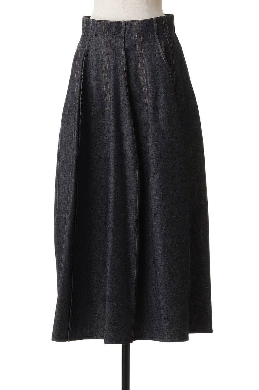 【ブラミンク/BLAMINK】のデニムゴアードスカート 人気、トレンドファッション・服の通販 founy(ファニー) 　ファッション　Fashion　レディースファッション　Fashion for Women　スカート　Skirts　2026年　2026　カットソー　Cut and Sewn Top　デニム　Denim, Jeans Material　フレア　Flare, Flared　ロング　Long, Long-Length　夏　Summer　春　Spring　S/S・春夏　SS, Spring/Summer, Warm Season　other-2|ID: prp329100004816923 ipo3291000000035783280