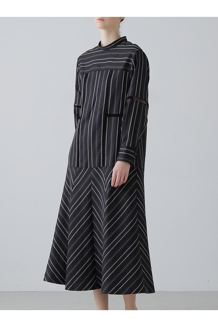 【アドーア/ADORE】のマルチストライプジャガードワンピース 人気、トレンドファッション・服の通販 founy(ファニー) 　ファッション　Fashion　レディースファッション　Fashion for Women　ワンピース　Dresses　チュニック　Tunic Tops & Dresses　ジャカード／ジャガード　Jacquard, Woven Pattern　ストライプ　Stripe, Striped Pattern　チュニック　Tunic, Long Top　ボーダー　Border, Stripe　レース　Lace, Lace Fabric　ロング　Long, Long-Length　エレガント 上品　Elegant　other-3|ID: prp329100004816933 ipo3291000000034988564