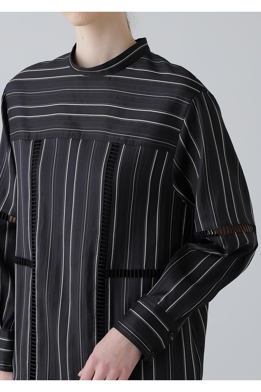 【アドーア/ADORE】のマルチストライプジャガードワンピース 人気、トレンドファッション・服の通販 founy(ファニー) 　ファッション　Fashion　レディースファッション　Fashion for Women　ワンピース　Dresses　チュニック　Tunic Tops & Dresses　ジャカード／ジャガード　Jacquard, Woven Pattern　ストライプ　Stripe, Striped Pattern　チュニック　Tunic, Long Top　ボーダー　Border, Stripe　レース　Lace, Lace Fabric　ロング　Long, Long-Length　エレガント 上品　Elegant　other-7|ID: prp329100004816933 ipo3291000000034988572