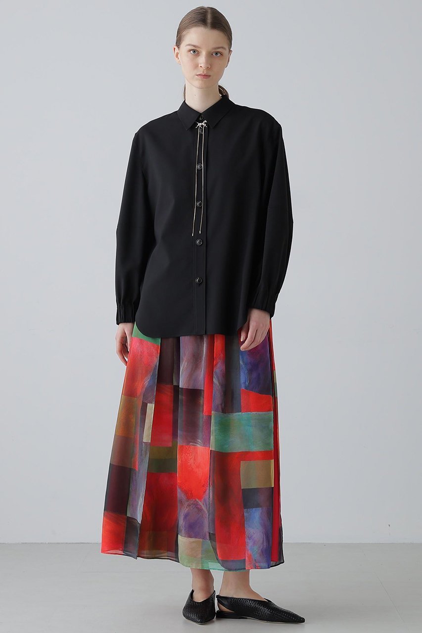 【アドーア/ADORE】のアブストラクトブロッキングプリントスカート 人気、トレンドファッション・服の通販 founy(ファニー) 　ファッション　Fashion　レディースファッション　Fashion for Women　スカート　Skirts　ロングスカート　Long Skirts / Maxi & Midi Skirts　シフォン　Chiffon, Lightweight Fabric　シンプル　Simple, Minimal　ロング　Long, Long-Length　other-2|ID: prp329100004816938 ipo3291000000035696579