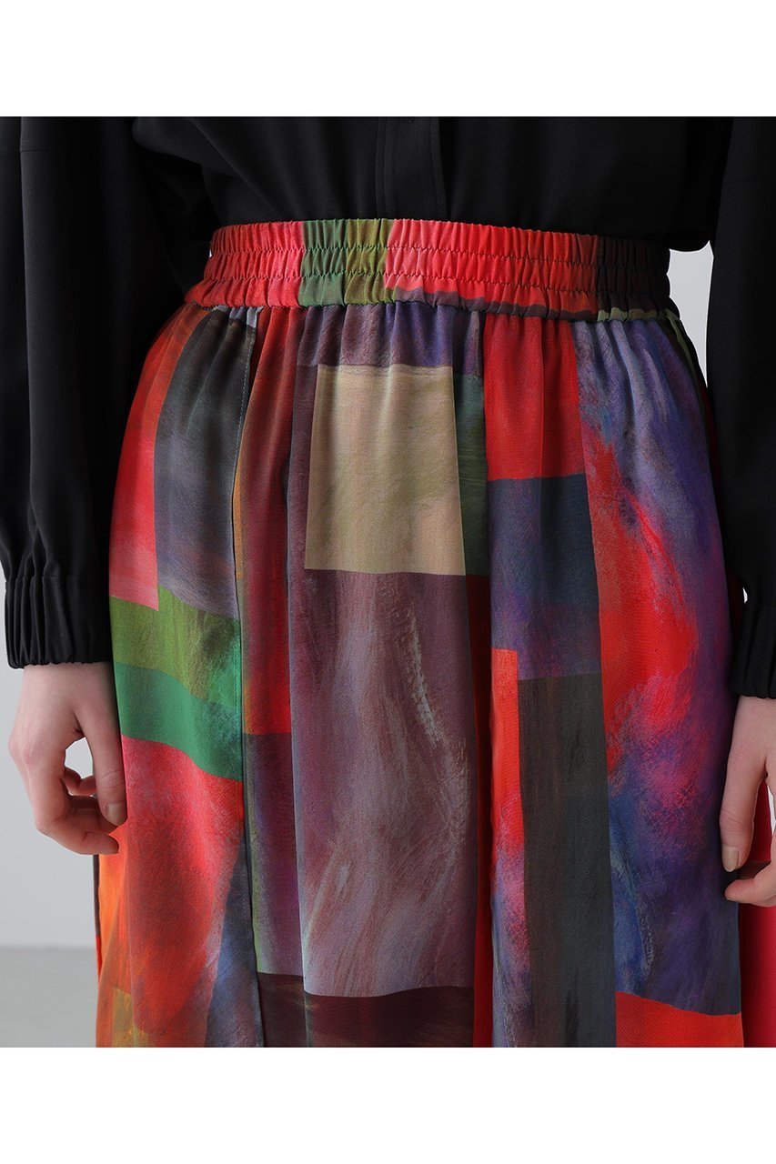 【アドーア/ADORE】のアブストラクトブロッキングプリントスカート 人気、トレンドファッション・服の通販 founy(ファニー) 　ファッション　Fashion　レディースファッション　Fashion for Women　スカート　Skirts　ロングスカート　Long Skirts / Maxi & Midi Skirts　シフォン　Chiffon, Lightweight Fabric　シンプル　Simple, Minimal　ロング　Long, Long-Length　other-7|ID: prp329100004816938 ipo3291000000035696586