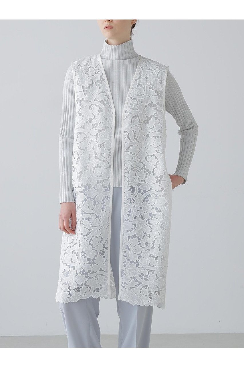 【アドーア/ADORE】のベリーレースブラウス 人気、トレンドファッション・服の通販 founy(ファニー) 　ファッション　Fashion　レディースファッション　Fashion for Women　トップス・カットソー　Cut & Sew Tops　キャミソール&ノースリーブ　Camisoles & Sleeveless Tops　シャツ・ブラウス・オフィスカジュアル　Elegant Blouses & Button-Ups　ケミカル　Chemical, Chemical Wash　シアー　Sheer, See-Through　スリット　Slit, Slit Detail　ドレープ　Drape, Draping Fabric　ノースリーブ　Sleeveless, No-Sleeve　フロント　Front, Front Design　モチーフ　Motif, Design Theme　リーフ　Leaf, Botanical Leaf　ロング　Long, Long-Length　other-2|ID: prp329100004816943 ipo3291000000034988635