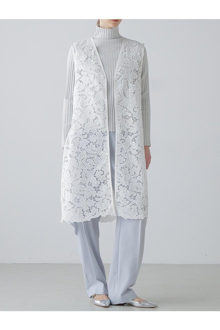 【アドーア/ADORE】のベリーレースブラウス 人気、トレンドファッション・服の通販 founy(ファニー) 　ファッション　Fashion　レディースファッション　Fashion for Women　トップス・カットソー　Cut & Sew Tops　キャミソール&ノースリーブ　Camisoles & Sleeveless Tops　シャツ・ブラウス・オフィスカジュアル　Elegant Blouses & Button-Ups　ケミカル　Chemical, Chemical Wash　シアー　Sheer, See-Through　スリット　Slit, Slit Detail　ドレープ　Drape, Draping Fabric　ノースリーブ　Sleeveless, No-Sleeve　フロント　Front, Front Design　モチーフ　Motif, Design Theme　リーフ　Leaf, Botanical Leaf　ロング　Long, Long-Length　other-3|ID: prp329100004816943 ipo3291000000034988636