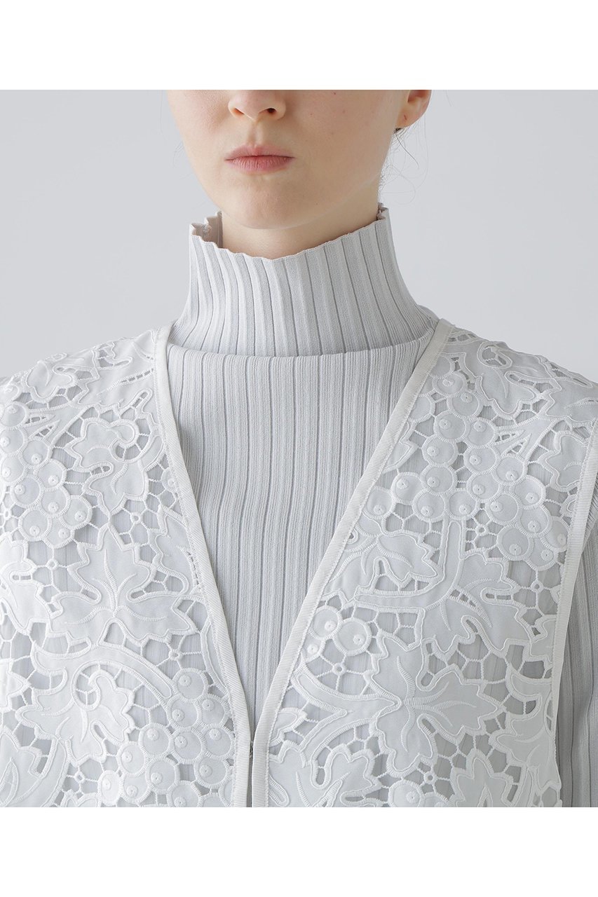 【アドーア/ADORE】のベリーレースブラウス 人気、トレンドファッション・服の通販 founy(ファニー) 　ファッション　Fashion　レディースファッション　Fashion for Women　トップス・カットソー　Cut & Sew Tops　キャミソール&ノースリーブ　Camisoles & Sleeveless Tops　シャツ・ブラウス・オフィスカジュアル　Elegant Blouses & Button-Ups　ケミカル　Chemical, Chemical Wash　シアー　Sheer, See-Through　スリット　Slit, Slit Detail　ドレープ　Drape, Draping Fabric　ノースリーブ　Sleeveless, No-Sleeve　フロント　Front, Front Design　モチーフ　Motif, Design Theme　リーフ　Leaf, Botanical Leaf　ロング　Long, Long-Length　other-6|ID: prp329100004816943 ipo3291000000034988640