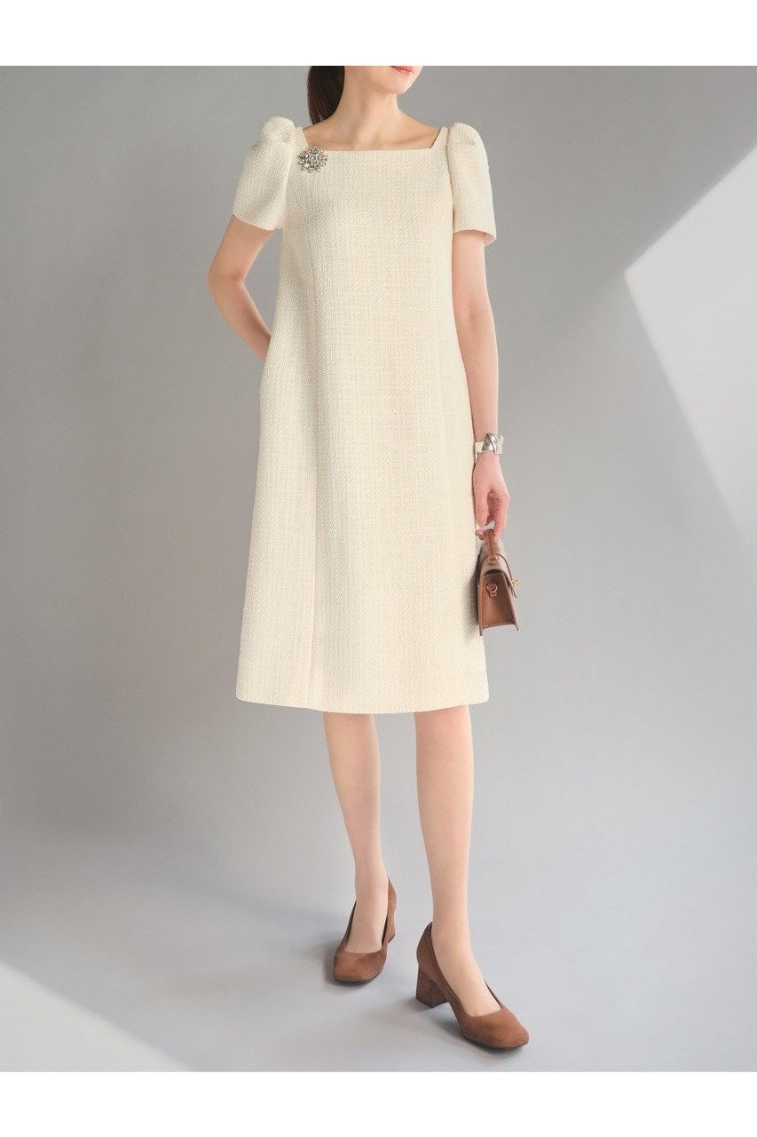 【デイジーリン/DAISY LIN】のWashable Tweed Dress “Formal Lady” 人気、トレンドファッション・服の通販 founy(ファニー) 　ファッション　Fashion　レディースファッション　Fashion for Women　ワンピース　Dresses　フォーマル・パーティードレス・結婚式用ドレス　Elegant & Casual Dresses　チュニック　Tunic Tops & Dresses　ウォッシャブル　Machine Washable　エレガント 上品　Elegant　洗える　Machine Washable　クラシカル　Classical, Vintage-Inspired　スクエア　Square, Square Shape　スリーブ　Sleeve, Long Sleeve / Short Sleeve　チュニック　Tunic, Long Top　ツイード　Twill, Twill Weave　定番　Standard, Basic Item　パターン　Pattern, Design Print　ボックス　Boxy, Box Shape　モダン　Modern, Contemporary　冬　Winter / This Winter　新作・新入荷　New Arrivals / New In　other-6|ID: prp329100004816949 ipo3291000000034988731