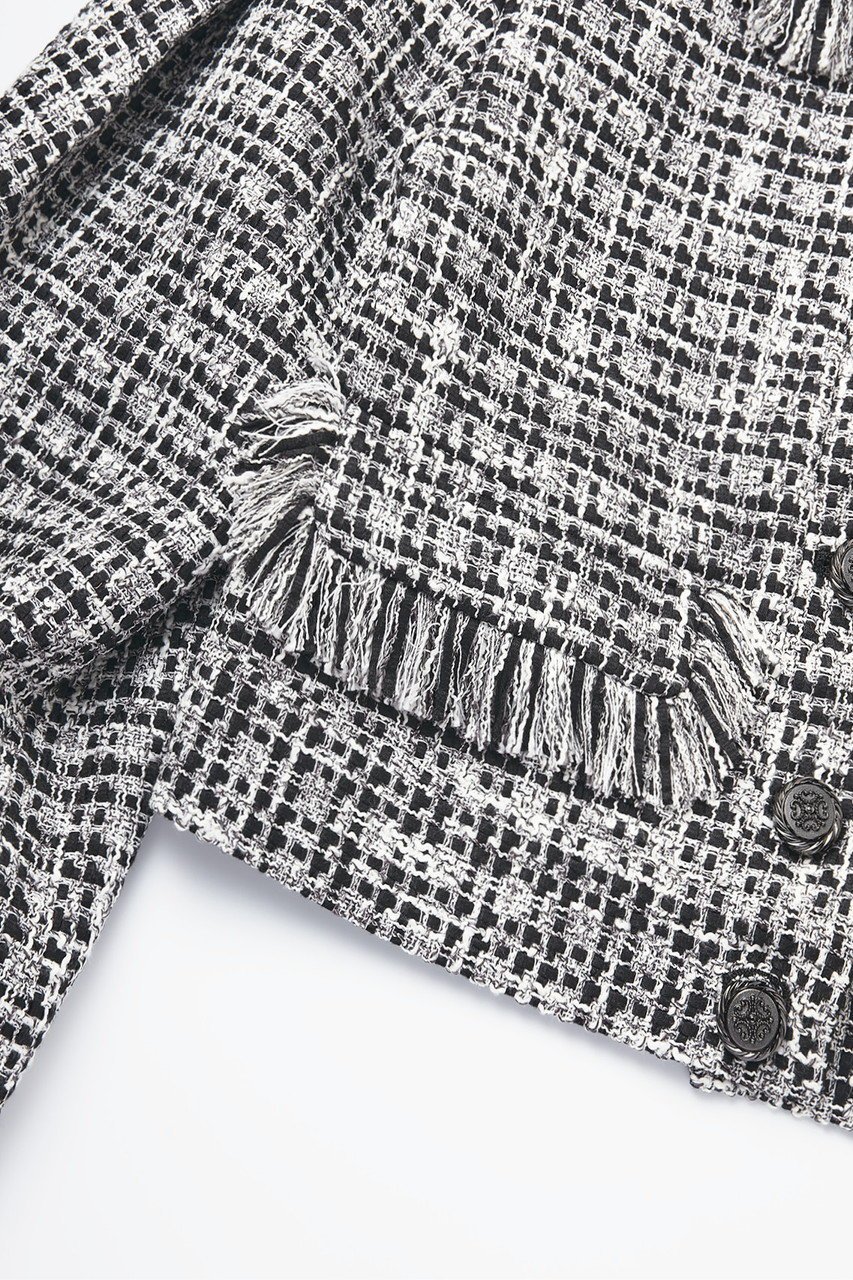 【デイジーリン/DAISY LIN】のWashable Tweed “Cocoon Sleeve Jacket ” 人気、トレンドファッション・服の通販 founy(ファニー) 　ファッション　Fashion　レディースファッション　Fashion for Women　アウター　Coat / Outerwear Collection　レディースジャケット・軽アウター　Jackets　インナー　Innerwear　ウォッシャブル　Machine Washable　エレガント 上品　Elegant　洗える　Machine Washable　秋　Autumn　クラシカル　Classical, Vintage-Inspired　ジャケット　Jacket, Outerwear　スタイリッシュ　Stylish, Fashionable　ツイード　Twill, Twill Weave　定番　Standard, Basic Item　フリンジ　Fringe, Tassel　ポケット　Pocket, Pocket Detail　モダン　Modern, Contemporary　冬　Winter / This Winter　新作・新入荷　New Arrivals / New In　other-3|ID: prp329100004816952 ipo3291000000034988751