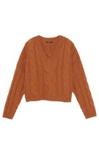 【デイジーリン/DAISY LIN】のふわとろ Cashmere Sweater “Daisy Twist” テラコッタ|ID:prp329100004816955