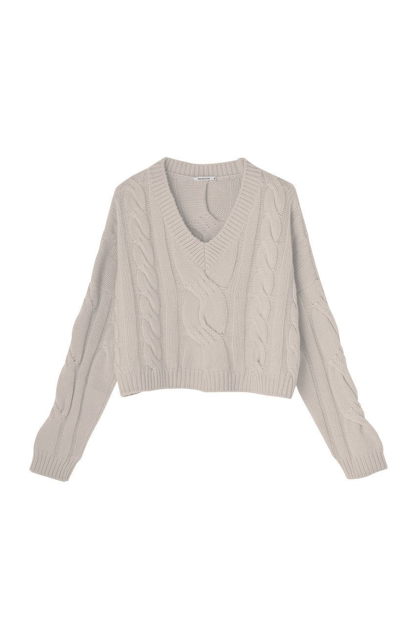 【デイジーリン/DAISY LIN】のふわとろ Cashmere Sweater “Daisy Twist” インテリア・キッズ・メンズ・レディースファッション・服の通販 founy(ファニー) 　ファッション　Fashion　レディースファッション　Fashion for Women　トップス・カットソー　Cut & Sew Tops　ニット　Knit Tops & Sweaters　レディースパーカー・カジュアルフーディー　Casual Hoodies & Sweatshirts　カジュアルプルオーバー・ニットトップス　Pullovers & Knit Tops / Casual Pullovers　スウェット・クルーネックトップス　Sweatshirts & Crewnecks / Relaxed Fit Sweat Tops　洗える　Machine Washable　シンプル　Simple, Minimal　なめらか　Smooth, Silky Texture　人気　Popular, Best Seller　バランス　Balance, Style Balance　パウダー　Powder, Soft Tone　ラグジュアリー　Luxury, Elegant　リラックス　Relax, Relaxed Fit　ローズ　Rose, Rose Motif　冬　Winter / This Winter　パウダーベージュ|ID: prp329100004816955 ipo3291000000034988776