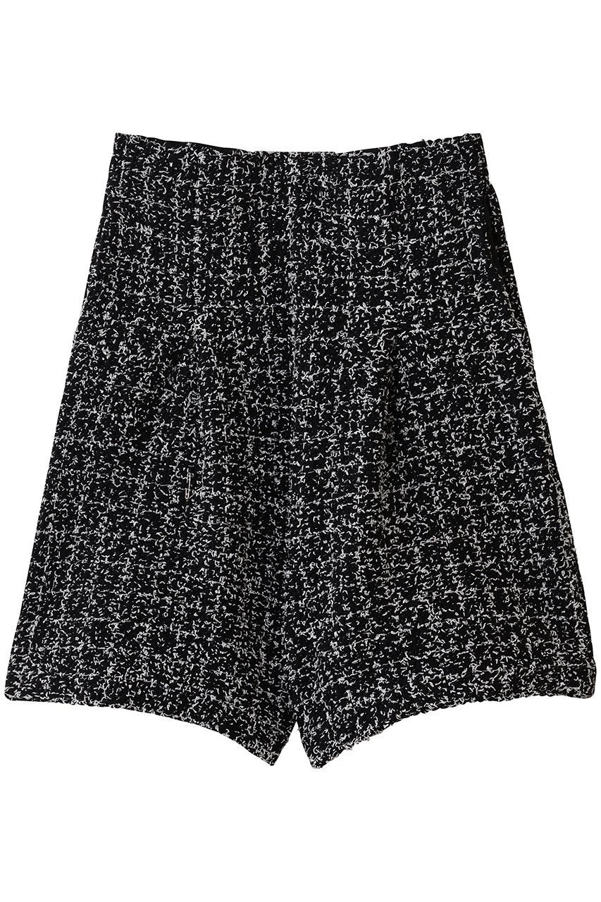 【マリリンムーン/MARILYN MOON】の【SOI-MeME】ツイードニットショートパンツ インテリア・キッズ・メンズ・レディースファッション・服の通販 founy(ファニー) 　ファッション　Fashion　レディースファッション　Fashion for Women　パンツ　Pants & Trousers　ショートパンツ・ハーフパンツ　High-Waisted & Relaxed Shorts　2026年　2026　エレガント 上品　Elegant　オケージョン　Occasion Wear　ショート　Short, Short Length　ツイード　Twill, Twill Weave　フリンジ　Fringe, Tassel　モダン　Modern, Contemporary　夏　Summer　春　Spring　S/S・春夏　SS, Spring/Summer, Warm Season　ブラック|ID: prp329100004816979 ipo3291000000034989514