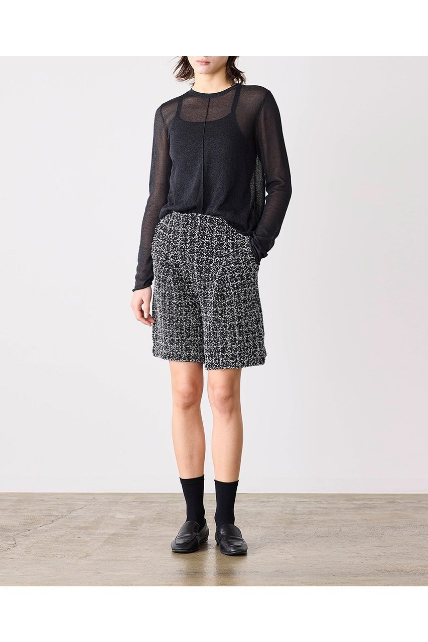 【マリリンムーン/MARILYN MOON】の【SOI-MeME】ツイードニットショートパンツ 人気、トレンドファッション・服の通販 founy(ファニー) 　ファッション　Fashion　レディースファッション　Fashion for Women　パンツ　Pants & Trousers　ショートパンツ・ハーフパンツ　High-Waisted & Relaxed Shorts　2026年　2026　エレガント 上品　Elegant　オケージョン　Occasion Wear　ショート　Short, Short Length　ツイード　Twill, Twill Weave　フリンジ　Fringe, Tassel　モダン　Modern, Contemporary　夏　Summer　春　Spring　S/S・春夏　SS, Spring/Summer, Warm Season　other-6|ID: prp329100004816979 ipo3291000000034989525