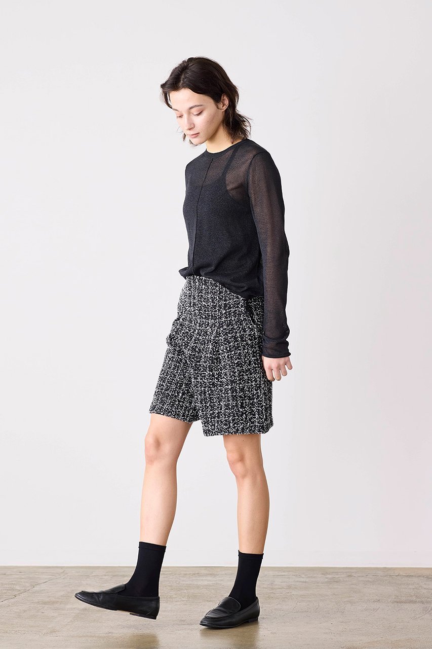 【マリリンムーン/MARILYN MOON】の【SOI-MeME】ツイードニットショートパンツ 人気、トレンドファッション・服の通販 founy(ファニー) 　ファッション　Fashion　レディースファッション　Fashion for Women　パンツ　Pants & Trousers　ショートパンツ・ハーフパンツ　High-Waisted & Relaxed Shorts　エレガント 上品　Elegant　オケージョン　Occasion Wear　ショート　Short, Short Length　ジャケット　Jacket, Outerwear　ツイード　Twill, Twill Weave　ベスト　Vest, Waistcoat　モダン　Modern, Contemporary　other-7|ID: prp329100004816979 ipo3291000000036215517