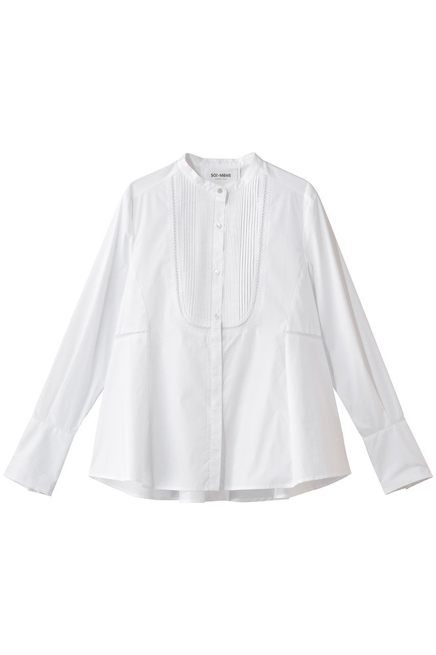 【マリリンムーン/MARILYN MOON】の【SOI-MeME】ピンタックブザムエンブロイダリーブラウス 人気、トレンドファッション・服の通販 founy(ファニー) 　ファッション　Fashion　レディースファッション　Fashion for Women　トップス・カットソー　Cut & Sew Tops　シャツ・ブラウス・オフィスカジュアル　Elegant Blouses & Button-Ups　2026年　2026　スカラップ　Scallop, Scalloped Edge　スリーブ　Sleeve, Long Sleeve / Short Sleeve　ダブル　Double, Double-Breasted　フレア　Flare, Flared　モダン　Modern, Contemporary　ラグジュアリー　Luxury, Elegant　ロング　Long, Long-Length　夏　Summer　春　Spring　S/S・春夏　SS, Spring/Summer, Warm Season　透かし　Cut-Out, Lacework　 other-1|ID: prp329100004816980 ipo3291000000034989528