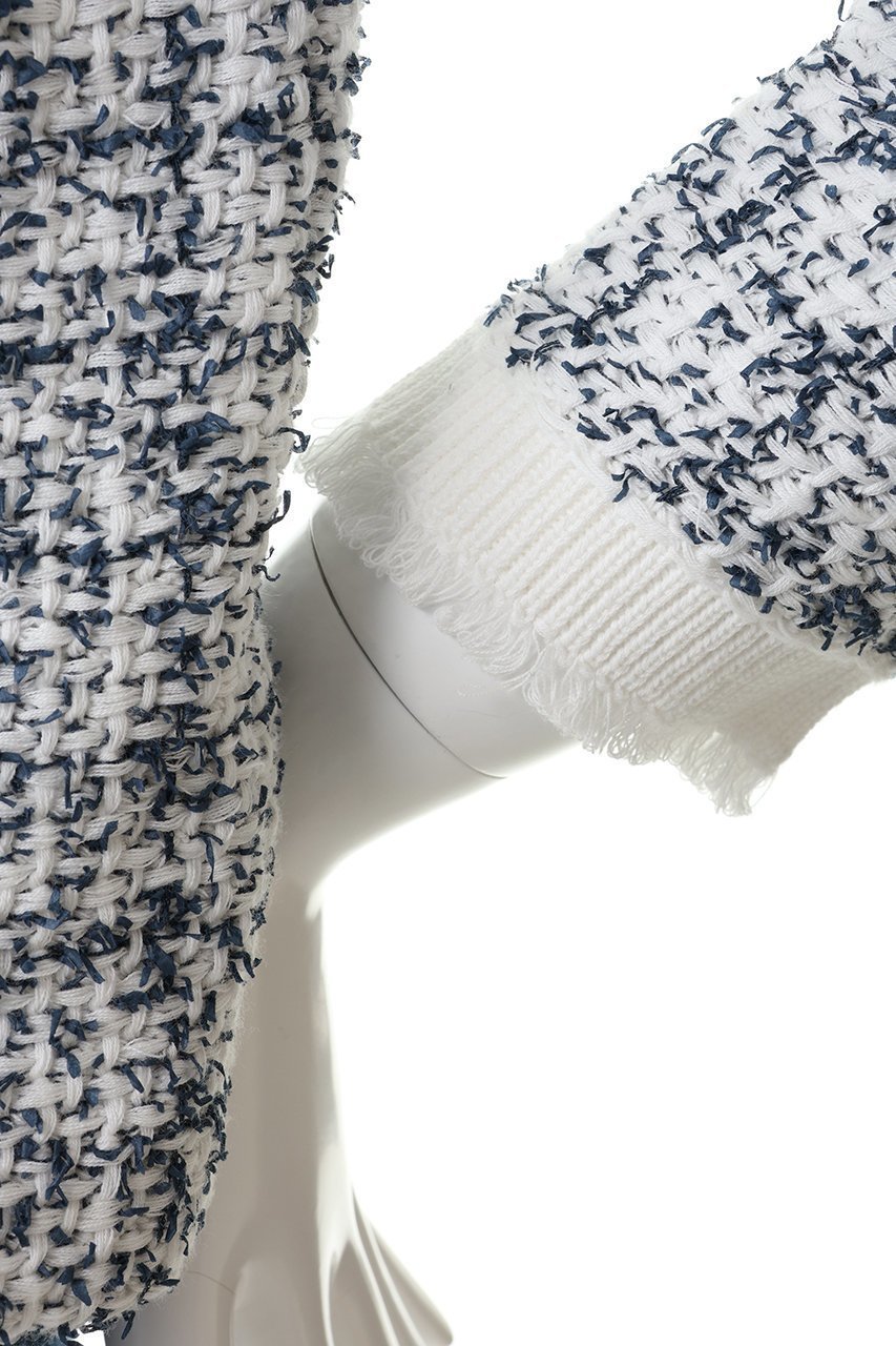 【マリリンムーン/MARILYN MOON】の【SOI-MeME】ツイードニットフリンジジャケット 人気、トレンドファッション・服の通販 founy(ファニー) 　ファッション　Fashion　レディースファッション　Fashion for Women　アウター　Coat / Outerwear Collection　レディースジャケット・軽アウター　Jackets　2026年　2026　オケージョン　Occasion Wear　コンパクト　Compact, Small Size　ショート　Short, Short Length　ジャケット　Jacket, Outerwear　セットアップ　Set-Up, Coordinated Outfit　ツイード　Twill, Twill Weave　フリンジ　Fringe, Tassel　ボトム　Bottoms, Lower Wear　夏　Summer　春　Spring　S/S・春夏　SS, Spring/Summer, Warm Season　other-7|ID: prp329100004816981 ipo3291000000034989548