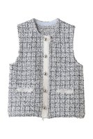 【マリリンムーン/MARILYN MOON】の【SOI-MeME】ツイードニットフリンジベスト 人気、トレンドファッション・服の通販 founy(ファニー) ファッション Fashion レディースファッション Fashion for Women アウター Coat / Outerwear Collection レディースジャケット・軽アウター Jackets 2026年 2026 おすすめ Recommended / Our Picks エレガント 上品 Elegant コンパクト Compact, Small Size サマー Summer, Summer Style ショート Short, Short Length シルバー Silver, Metallic Silver ジャケット Jacket, Outerwear ツイード Twill, Twill Weave ノースリーブ Sleeveless, No-Sleeve フリンジ Fringe, Tassel ベスト Vest, Waistcoat ボトム Bottoms, Lower Wear モダン Modern, Contemporary 夏 Summer 春 Spring S/S・春夏 SS, Spring/Summer, Warm Season |ID:prp329100004816982