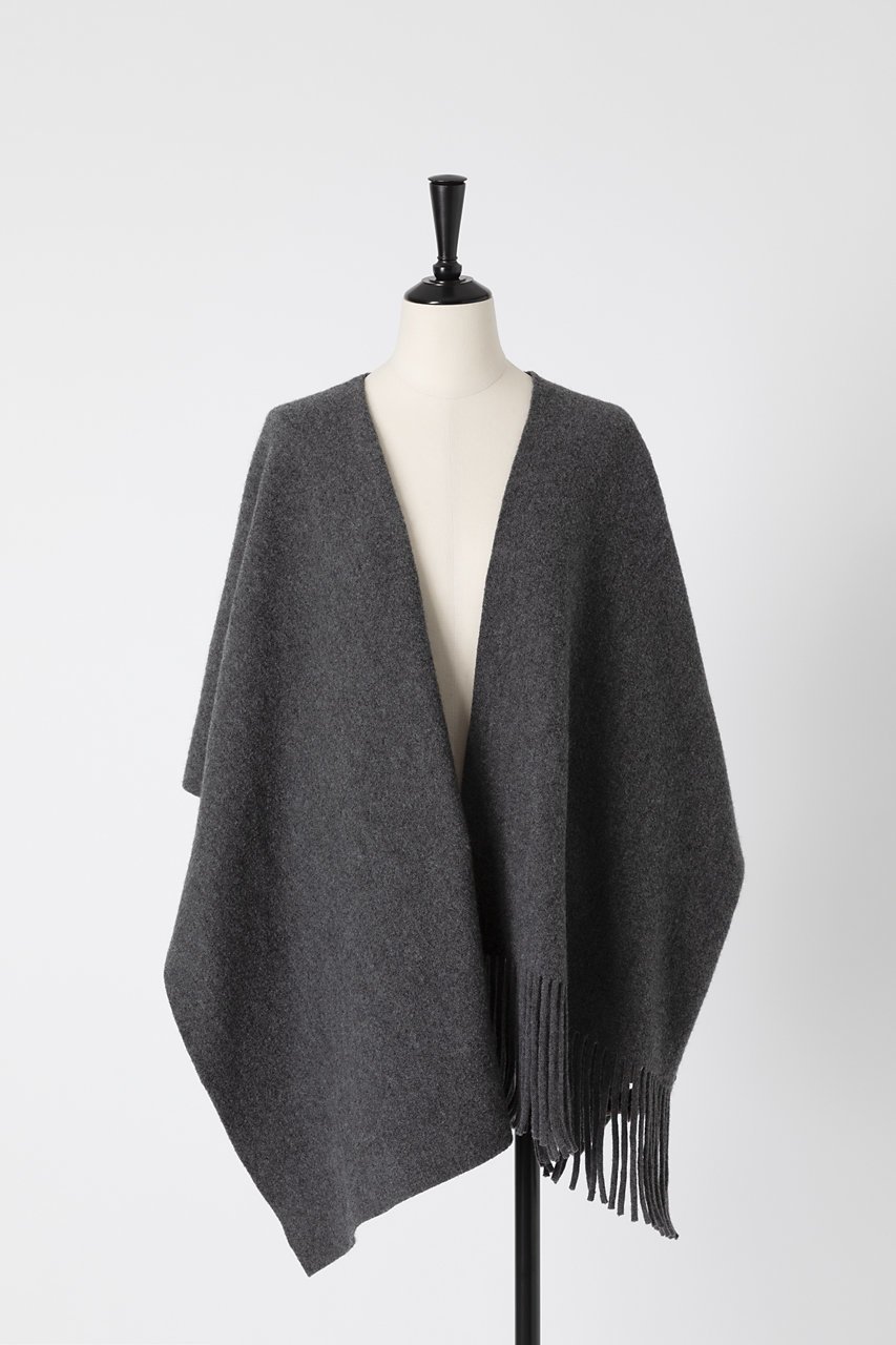 【オーヴィル/EAUVIRE】のアシンメトリーケープ インテリア・キッズ・メンズ・レディースファッション・服の通販 founy(ファニー) 　ファッション　Fashion　レディースファッション　Fashion for Women　ストール　Soft & Warm Scarves　マフラー・スヌード / 冬小物の定番　Scarves & Mufflers　アシンメトリー　Asymmetrical Style　シェイプ　Shape, Slim Fit　ストール　Stole, Wrap　ドレープ　Drape, Draping Fabric　パターン　Pattern, Design Print　フリンジ　Fringe, Tassel　マフラー　Scarf, Muffler　モダン　Modern, Contemporary　再入荷　Restock / Back in Stock　グレー|ID: prp329100004816983 ipo3291000000034989704