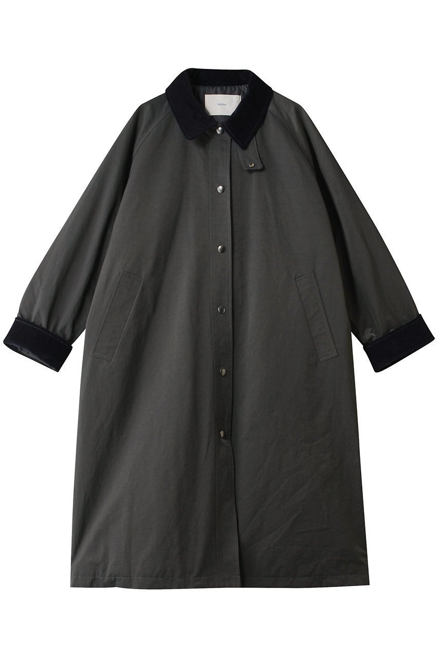 【ミディウミ/MidiUmi】のpadded hunting long coat コート インテリア・キッズ・メンズ・レディースファッション・服の通販 founy(ファニー) 　ファッション　Fashion　レディースファッション　Fashion for Women　アウター　Coat / Outerwear Collection　コート・ロングコート・ピーコート　Long Coats, Peacoats & More　コーデュロイ　Corduroy, Cord Fabric　スタンド　Stand Collar, Upright Stand　タフタ　Taffeta, Structured Fabric　ロング　Long, Long-Length　新作・新入荷　New Arrivals / New In　c.gray|ID: prp329100004816993 ipo3291000000034989837